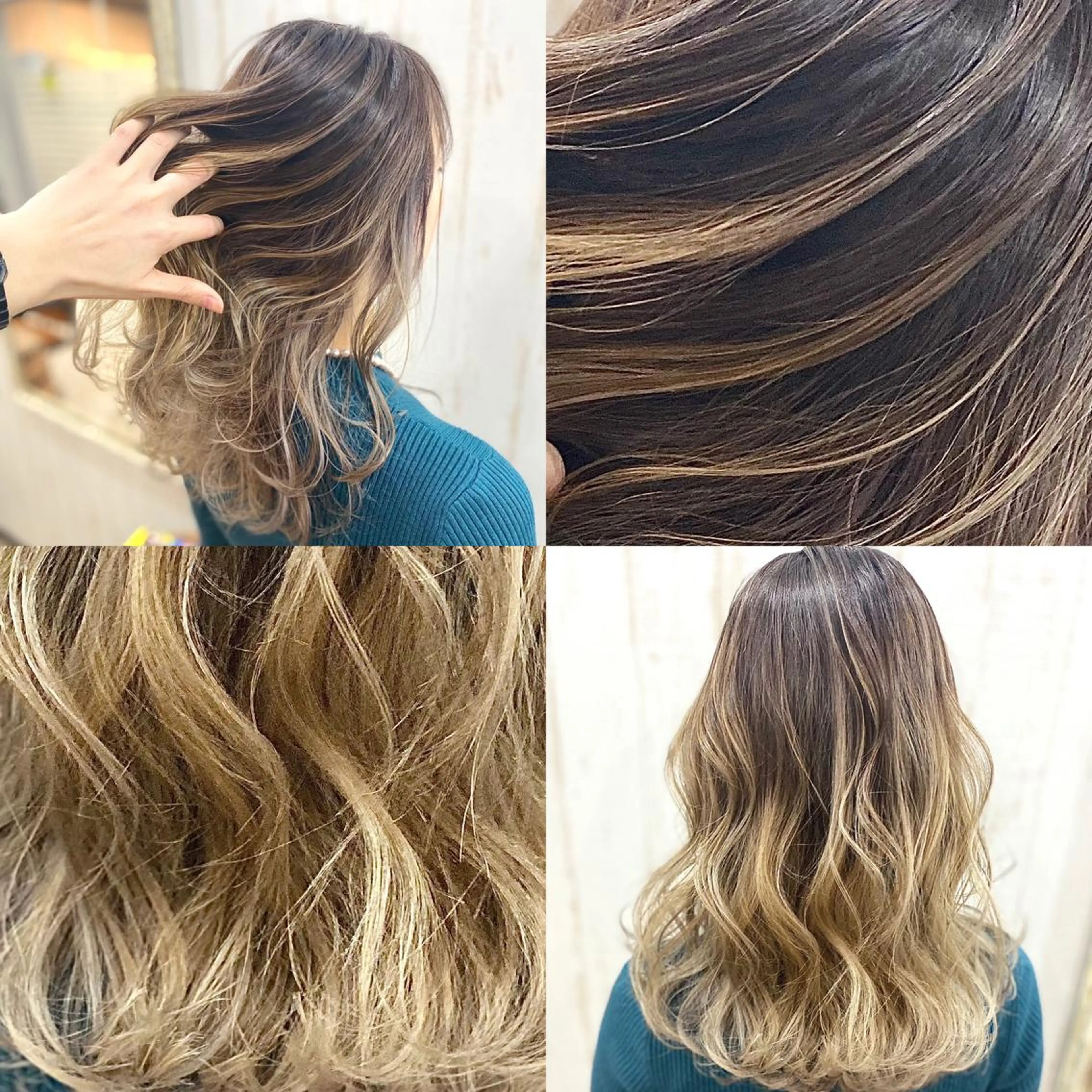 セミロング カラー ハイトーン💫 エクステ💫maiのヘアスタイル