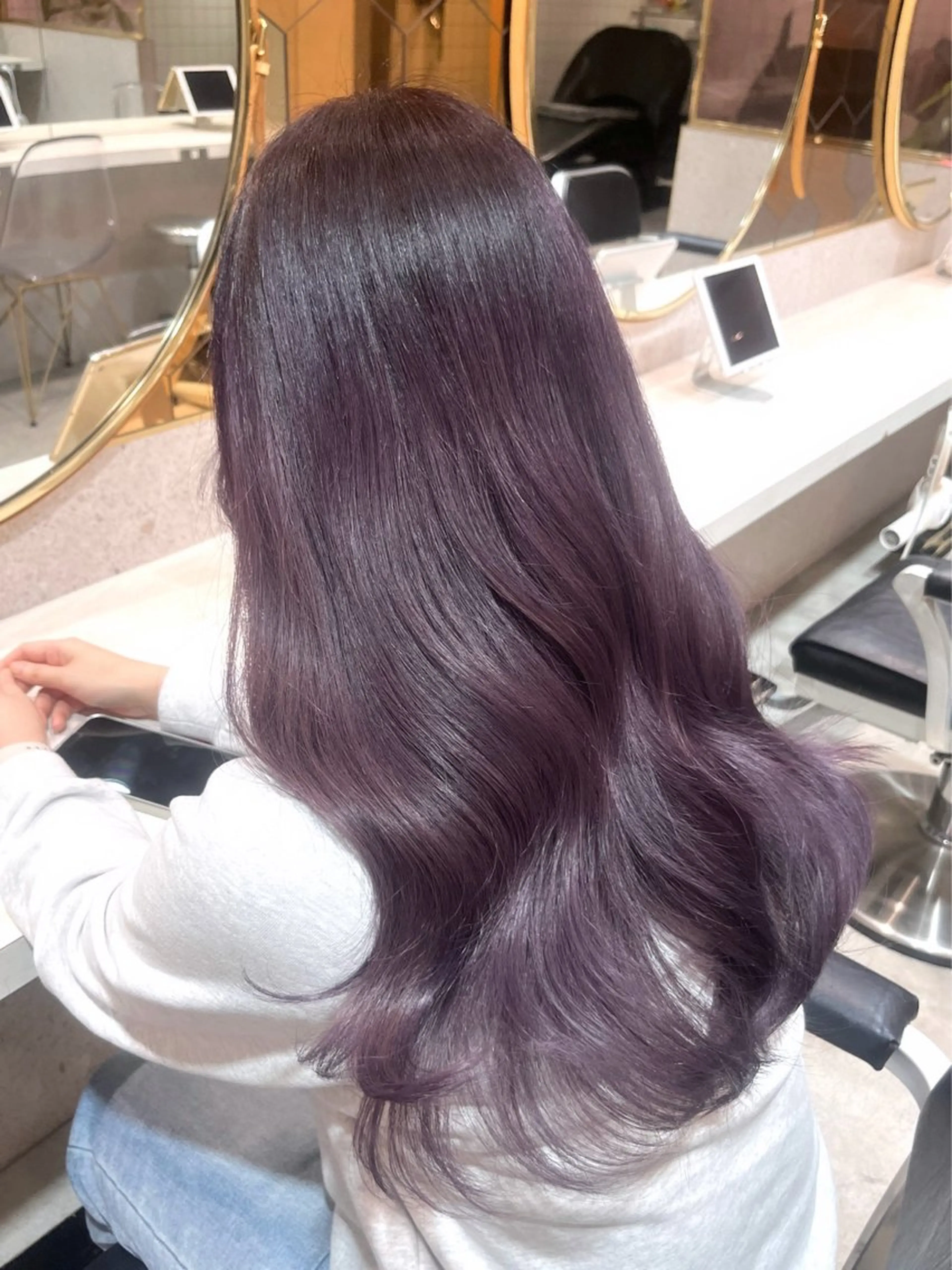 ロング ロング トリートメント ヘアカラー トリートメント Loom.by Sea【新宿】所属・暖色カラー/新宿/韓 国風レイヤー鮫島志穂のヘアスタイル