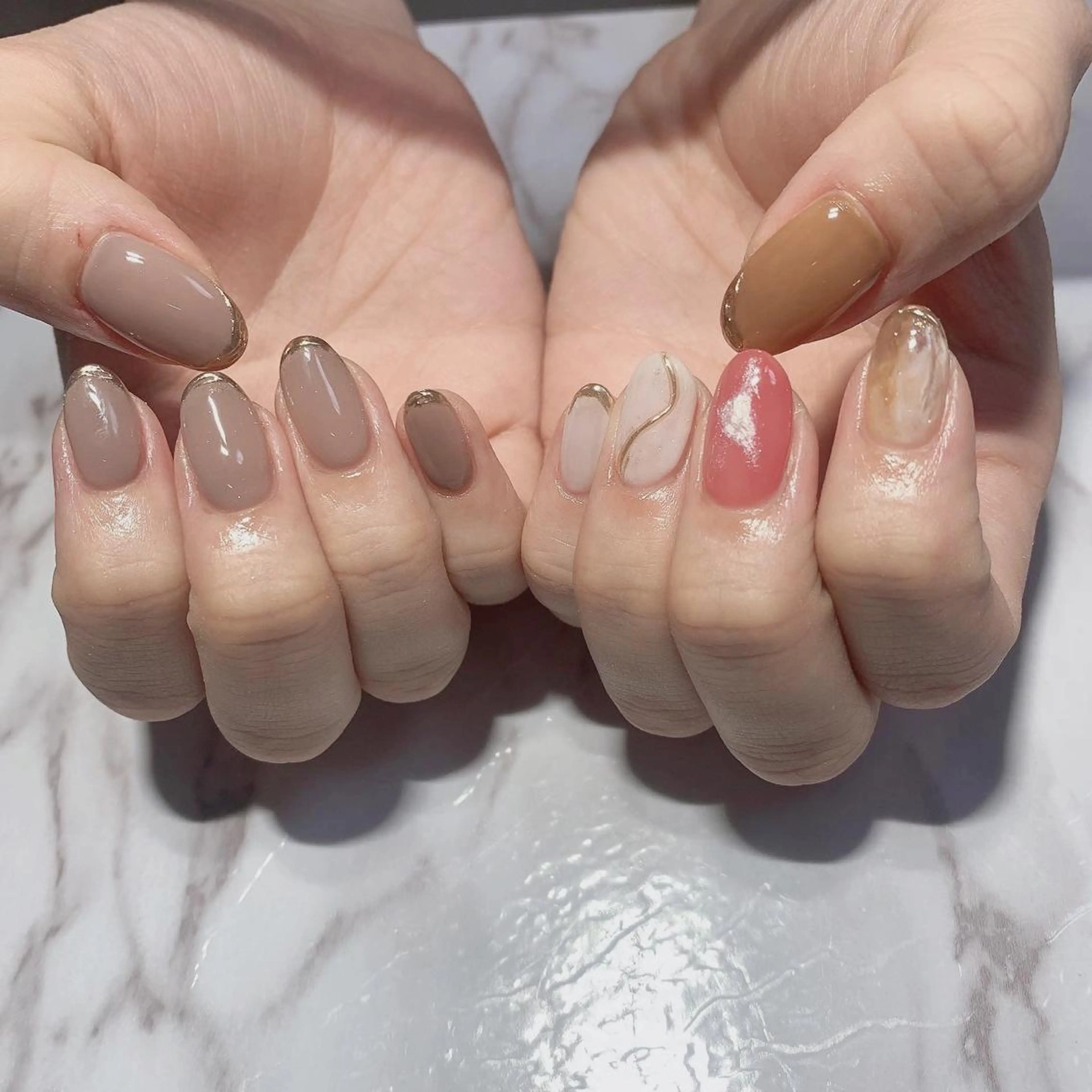 ネイル ニュアンスネイル Ally's Nailのネイルデザイン