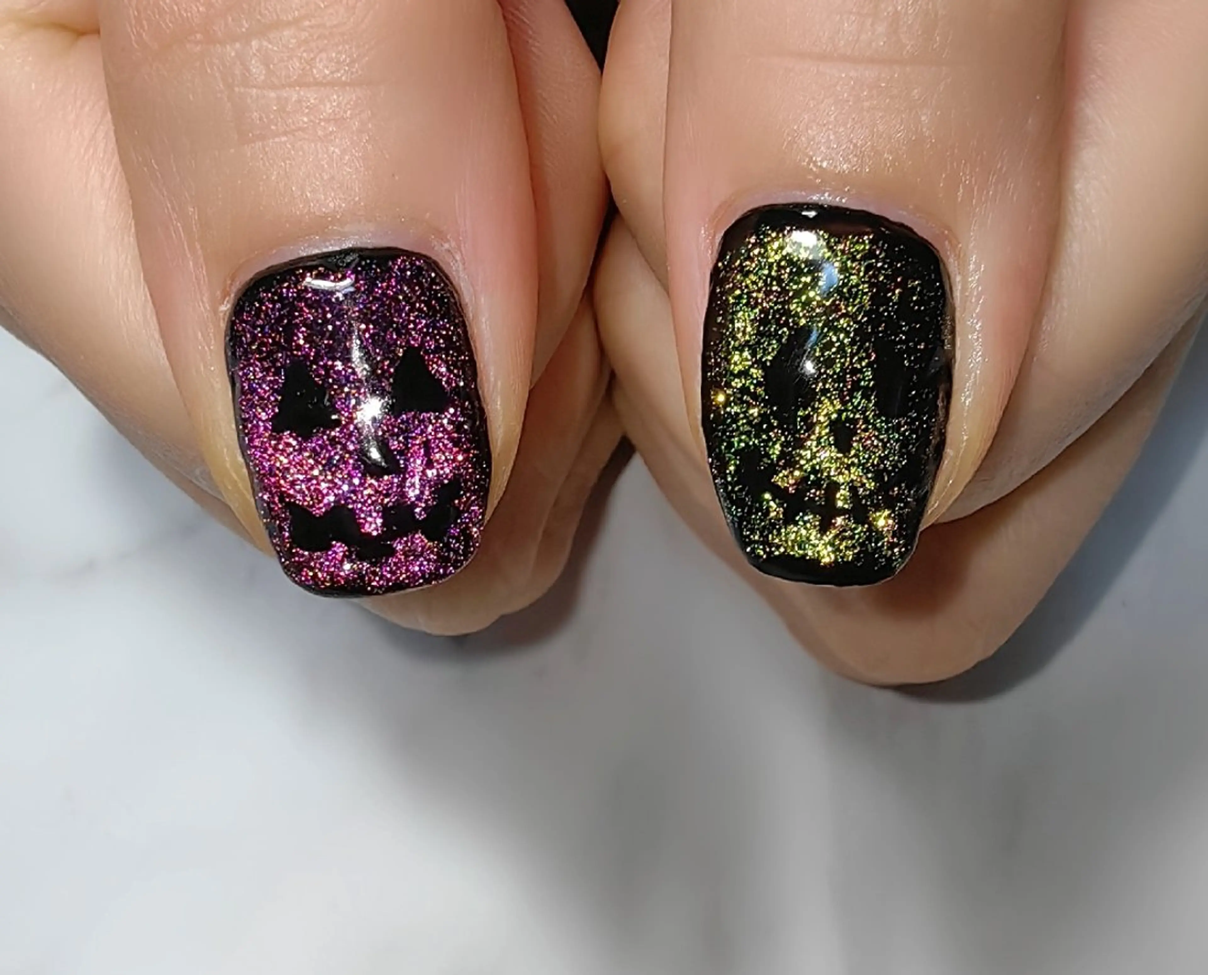 ネイル アートネイル ハロウィン マグネットネイル 持ち込み ハンドネイル reve あやののネイルデザイン