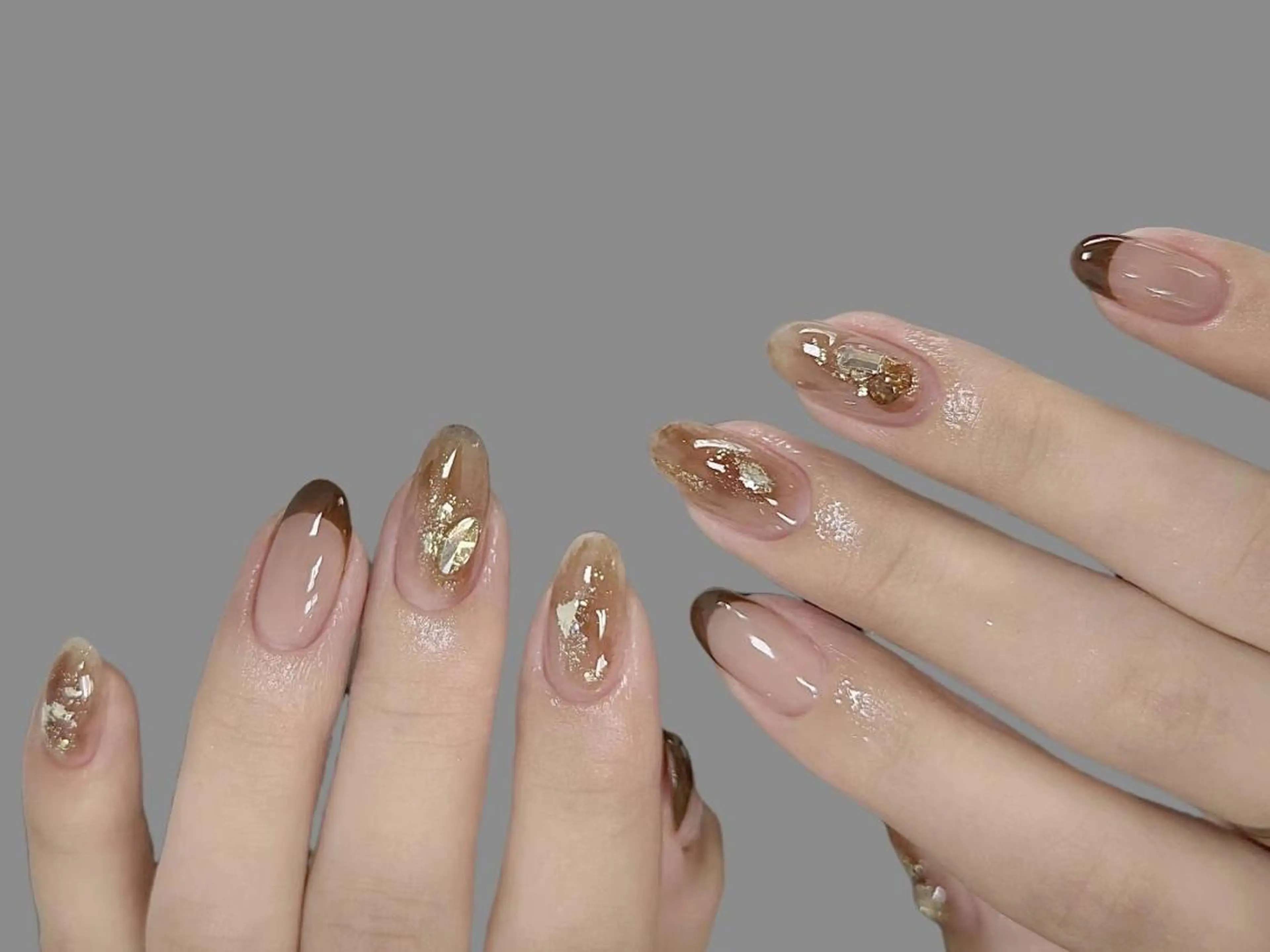 ネイル ジェルネイル 韓国ネイル 持ち込み パラジェル ワンホンネイル ハンドネイル ハンドケア Hana Bloom Nail💜Akiのネイルデザイン