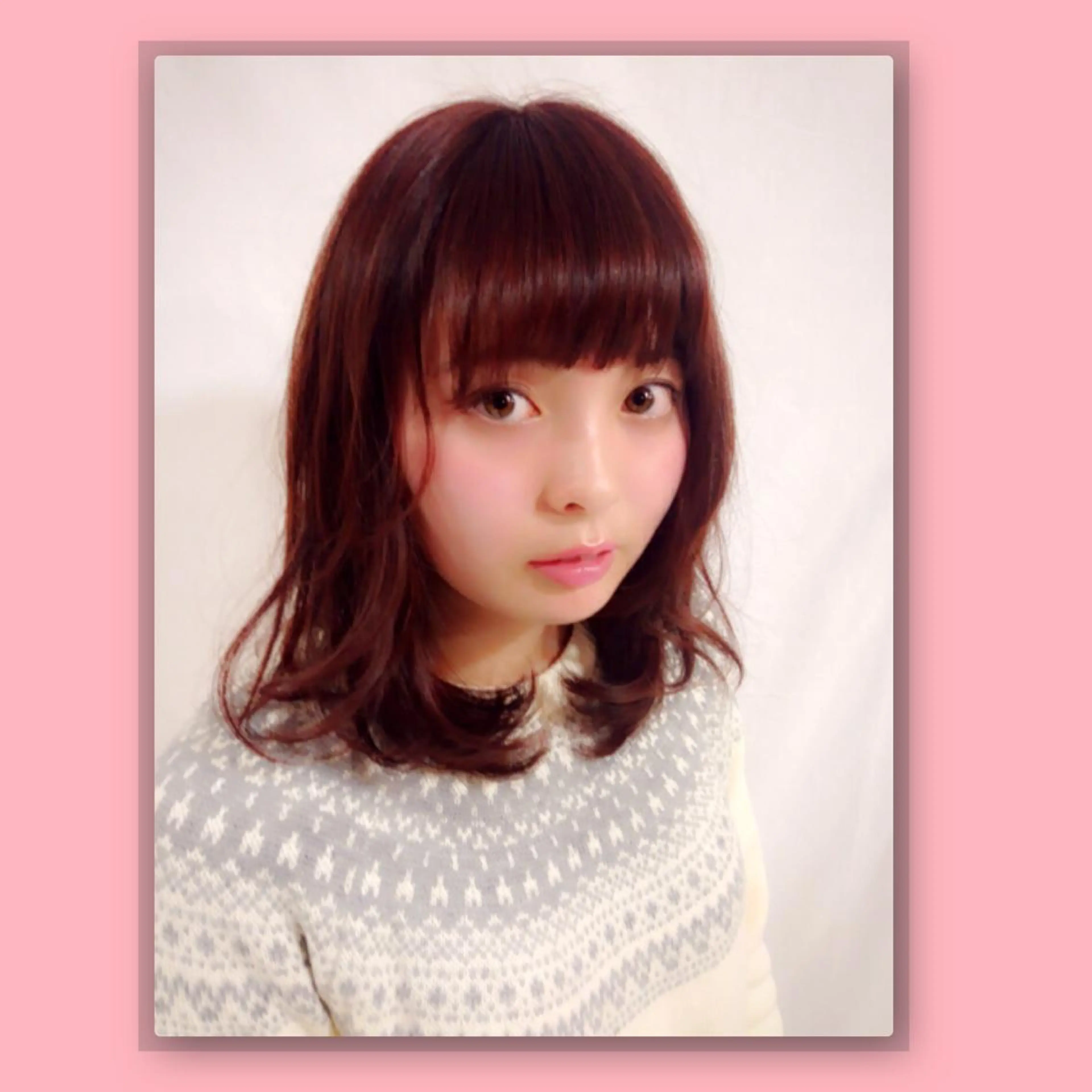 カラー ブリーチ ブラウンカラー ブリーチなしカラー ピンクカラー 韓国ヘア得意❤︎森澤 悠佳のヘアスタイル