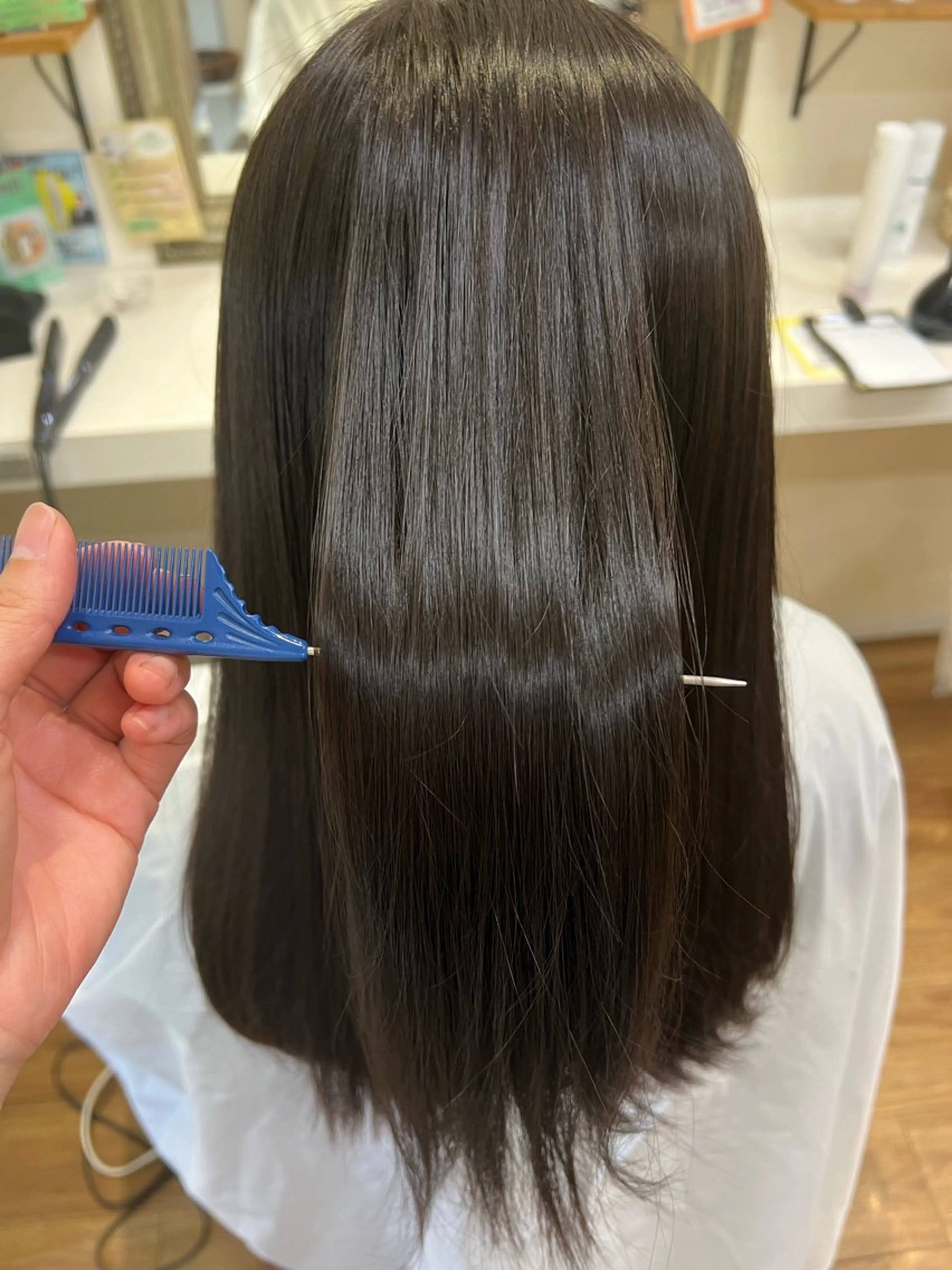 ロング カット 縮毛矯正 トリートメント 朝が楽になる艶髪縮毛 ✨中稲明梨のヘアスタイル