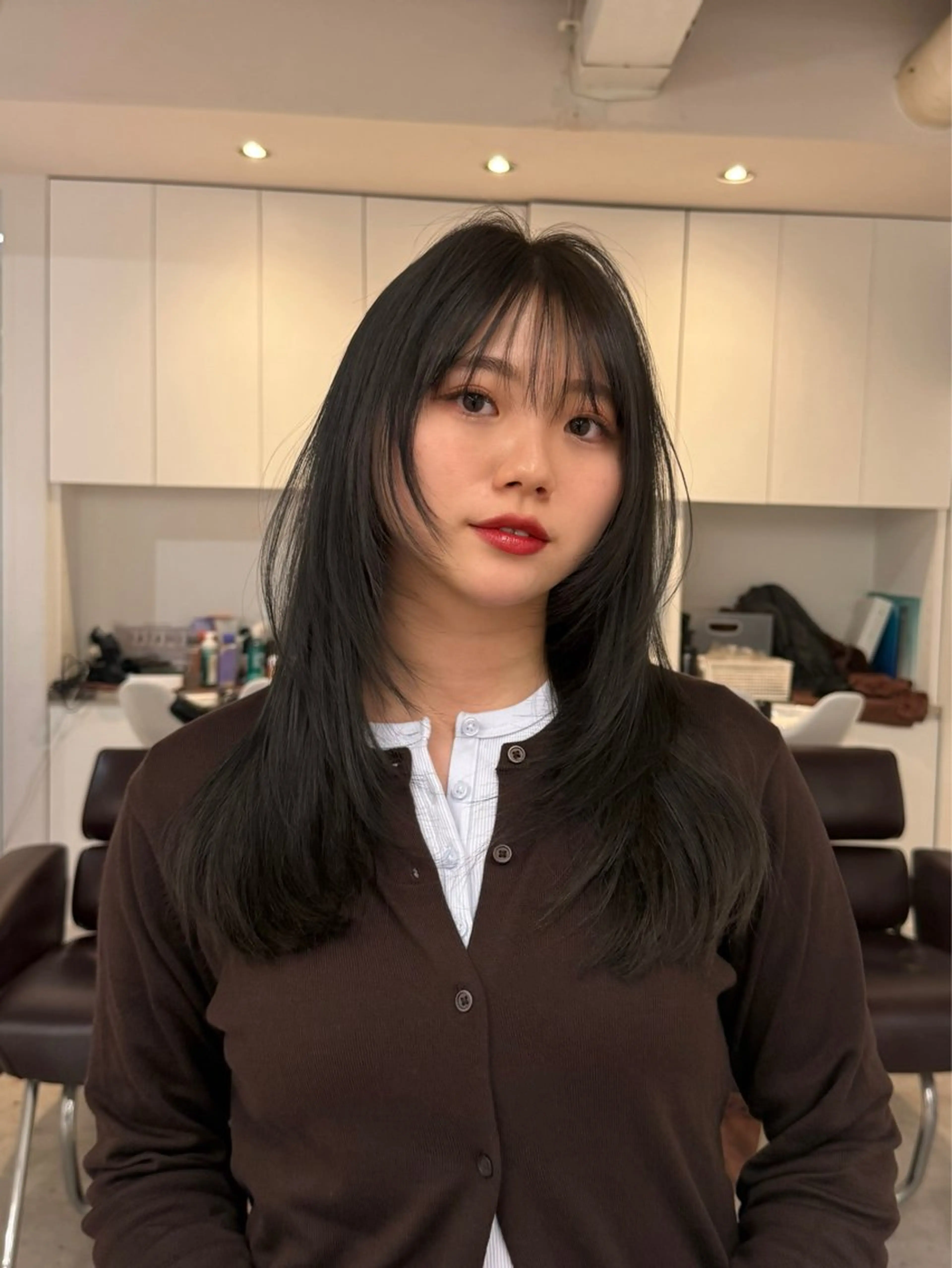 セミロング カラー ヘアアレンジ ヘアカラー トリートメント 🦠デザインカラー/ 魚瀬あおい🦠のヘアスタイル