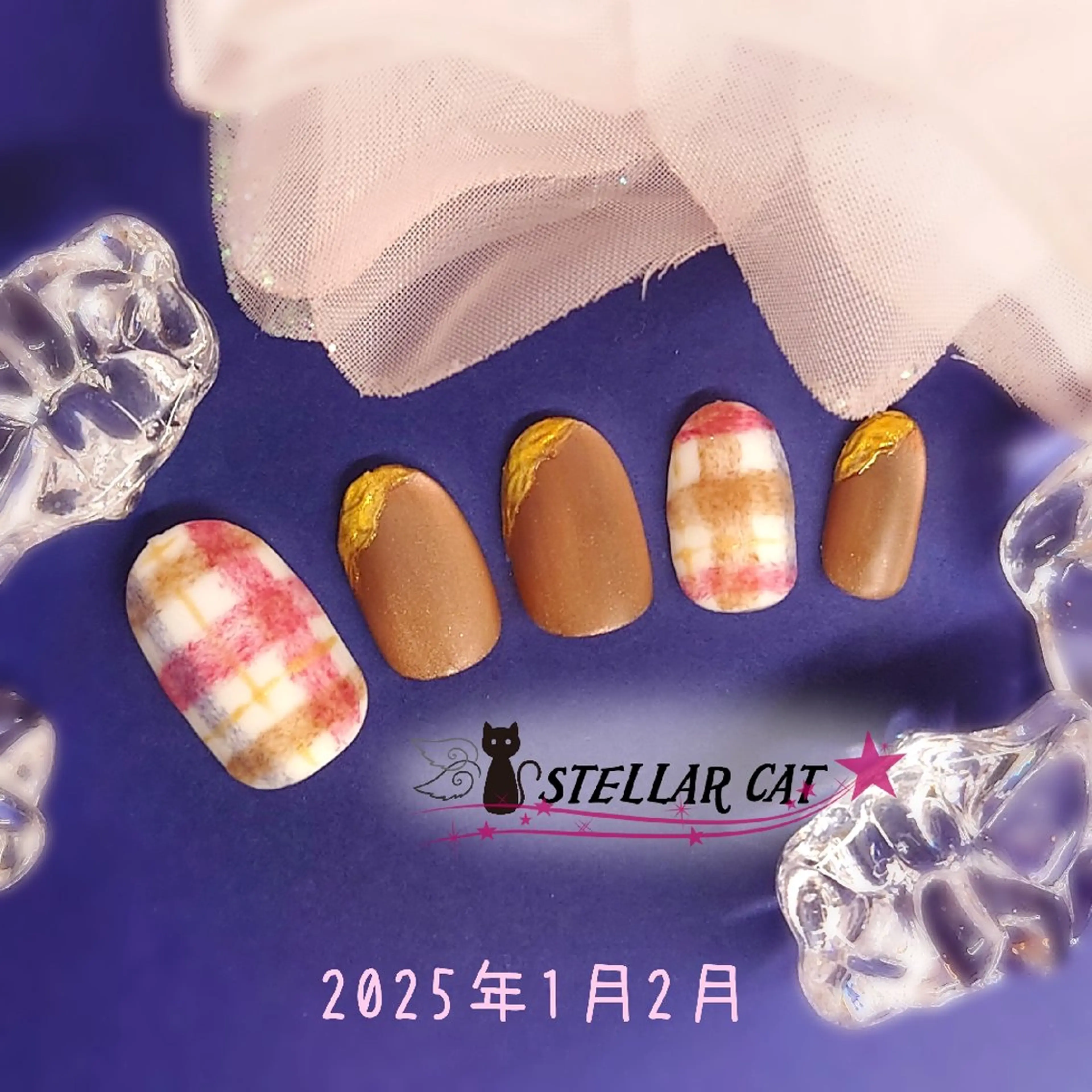 ネイル マットネイル ハンドネイル ショートネイル専門 StellarCatのネイルデザイン