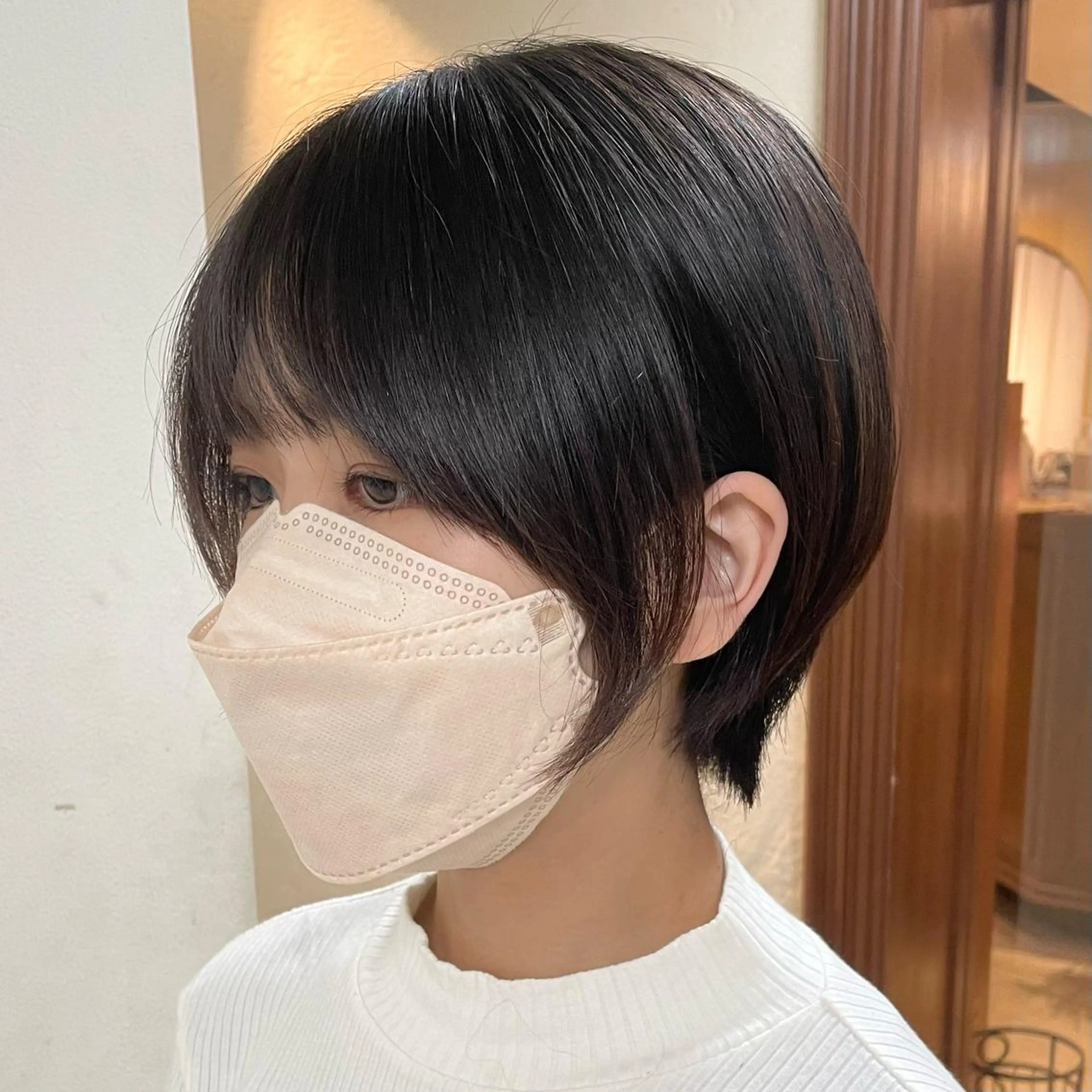 ショート カラー ヘアアレンジ カット 縮毛矯正 トリートメント maoブリーチ無し 似合わせカラーのヘアスタイル