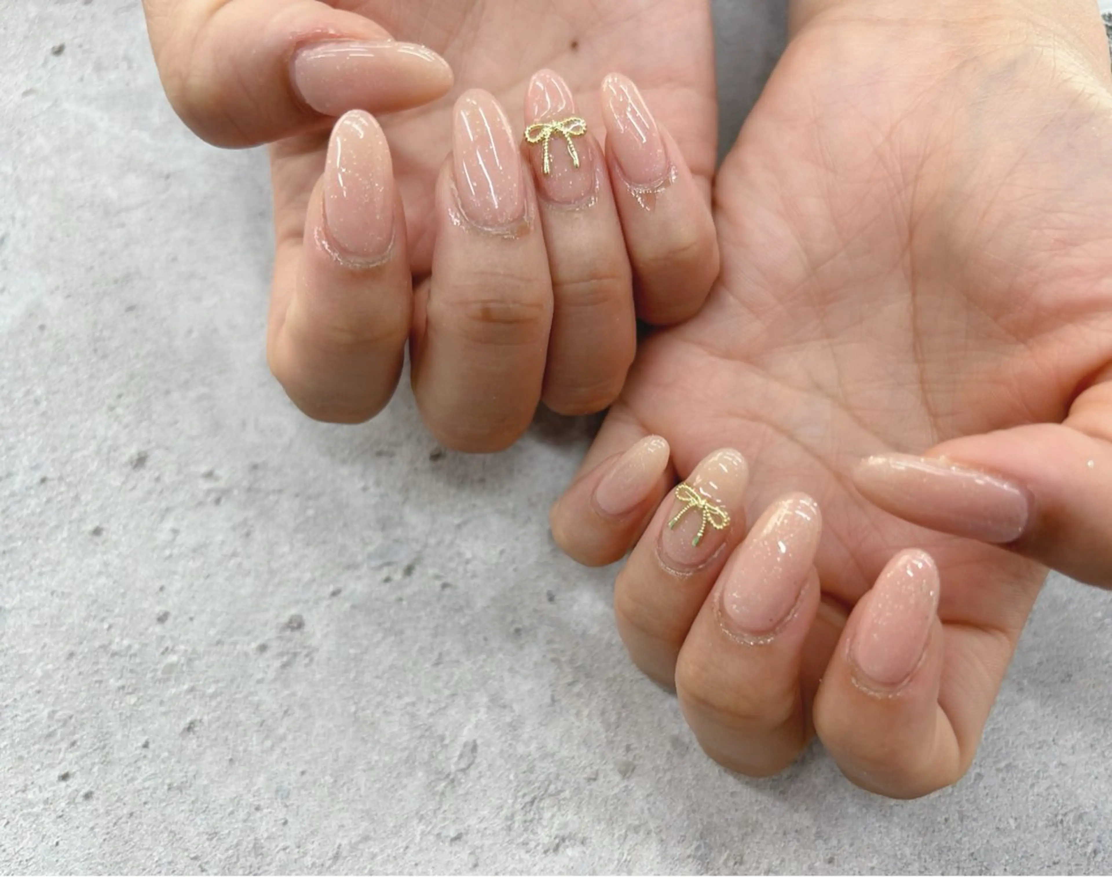 ネイル リボン ハンドネイル Nail Salon agré所属・agré ネイルサロン　アグレのネイルデザイン