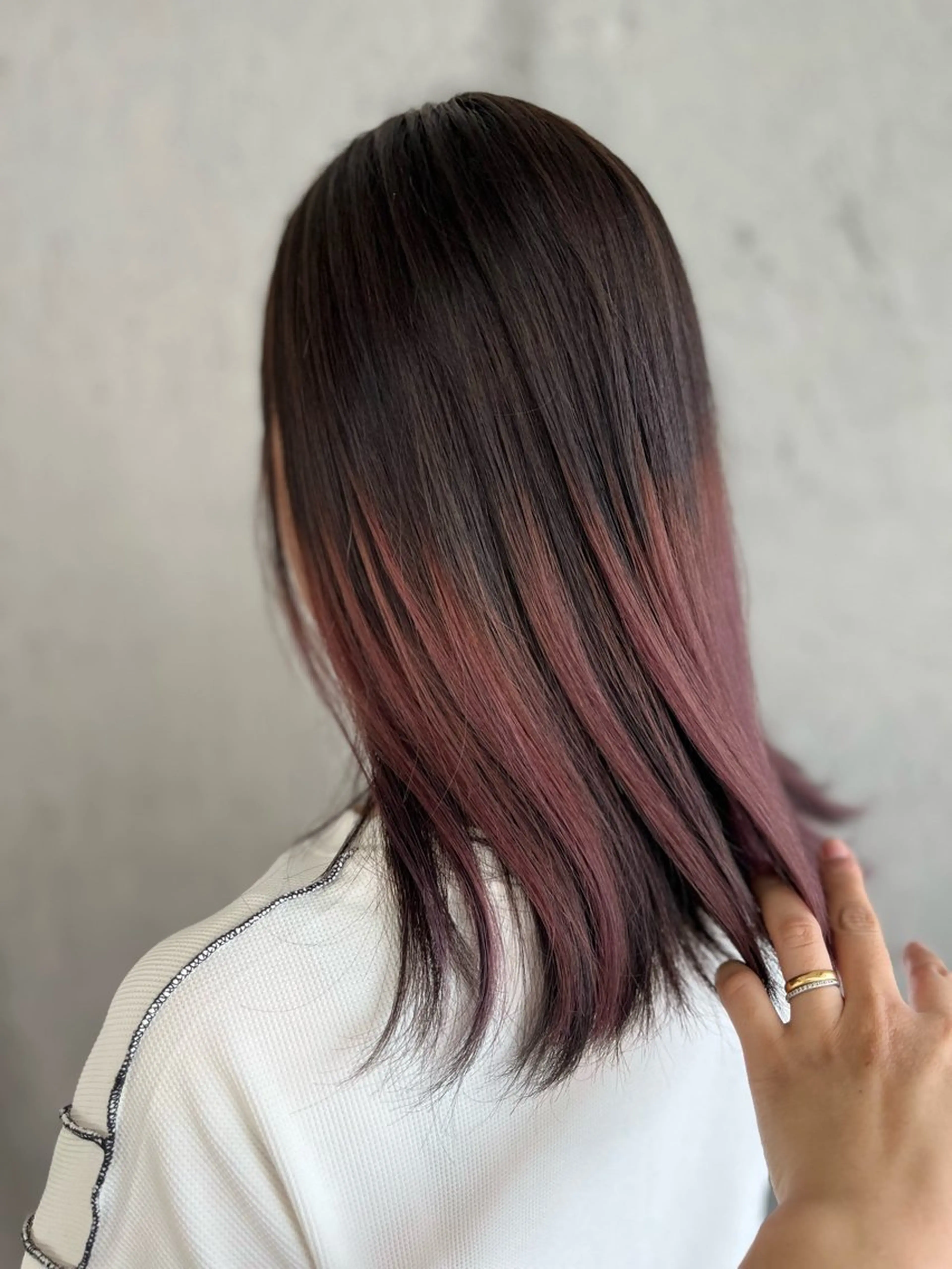 セミロング カラー Mariana雛/ 西大分/ハイライトのヘアスタイル