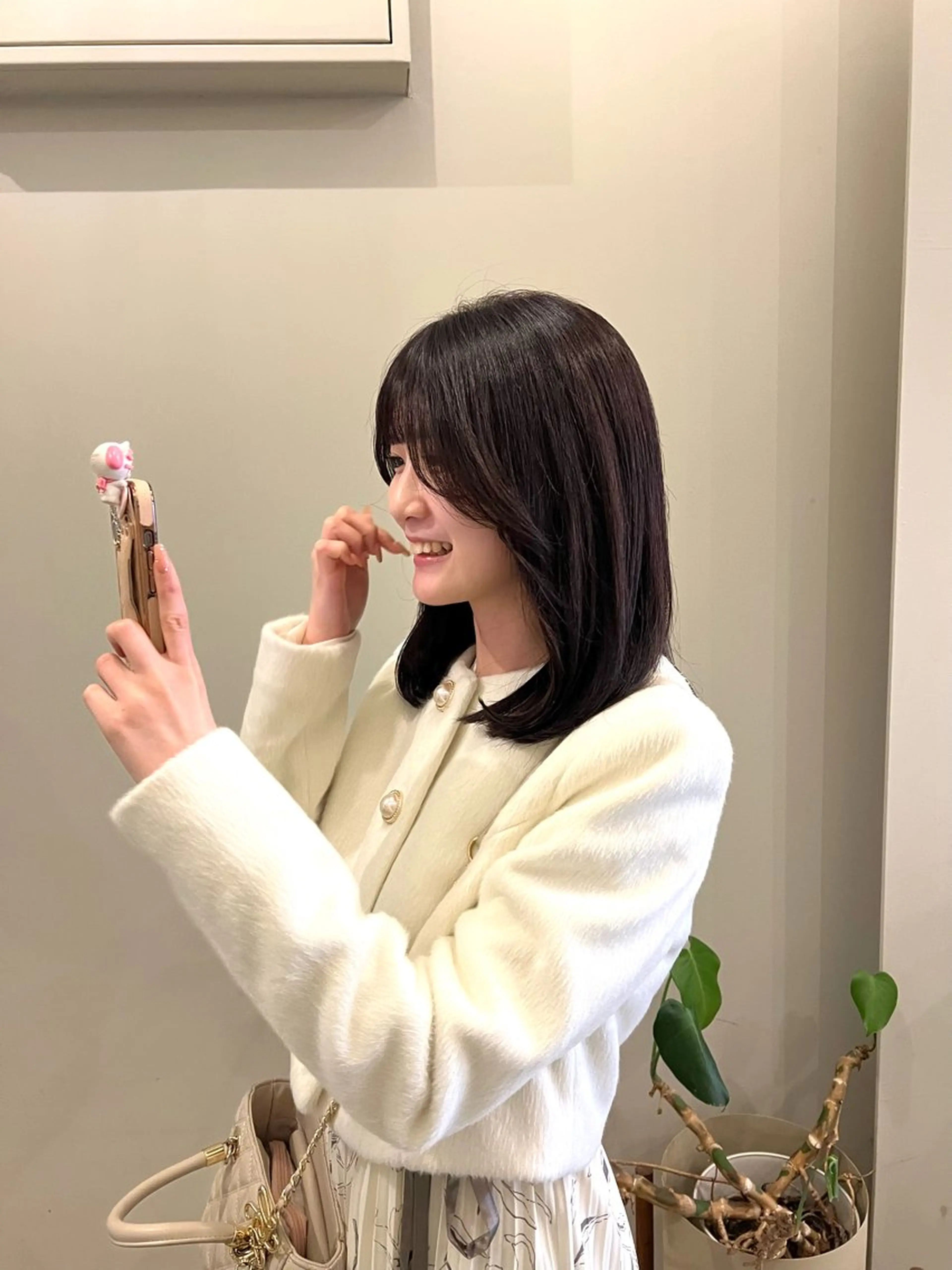 ミディアム NOUSHAIRDESIGN所属・rin/薬院 /ボブ艶カラーのヘアスタイル