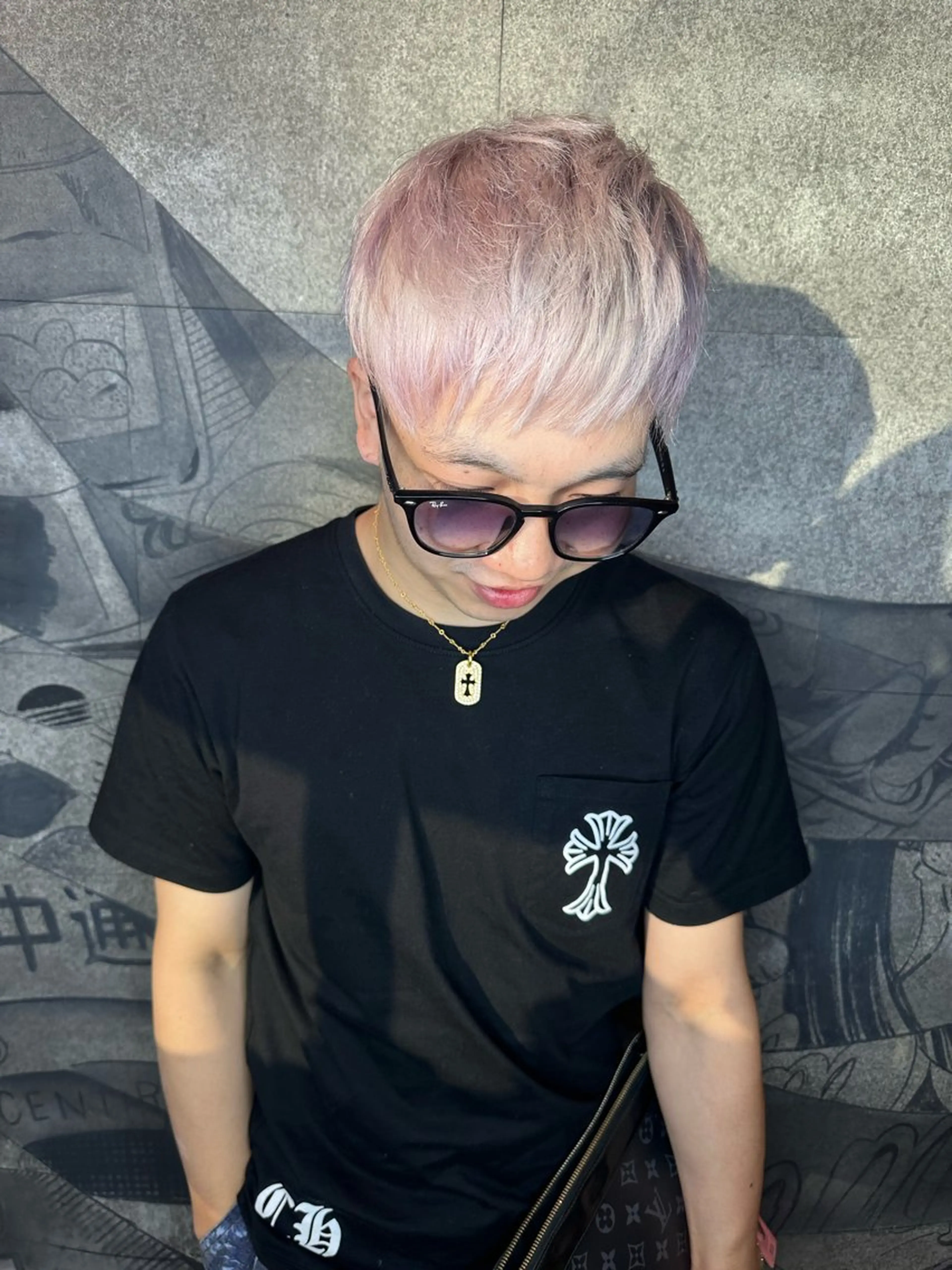 カラー メンズ ピンクカラー AIRI 🐈‍⬛のヘアスタイル