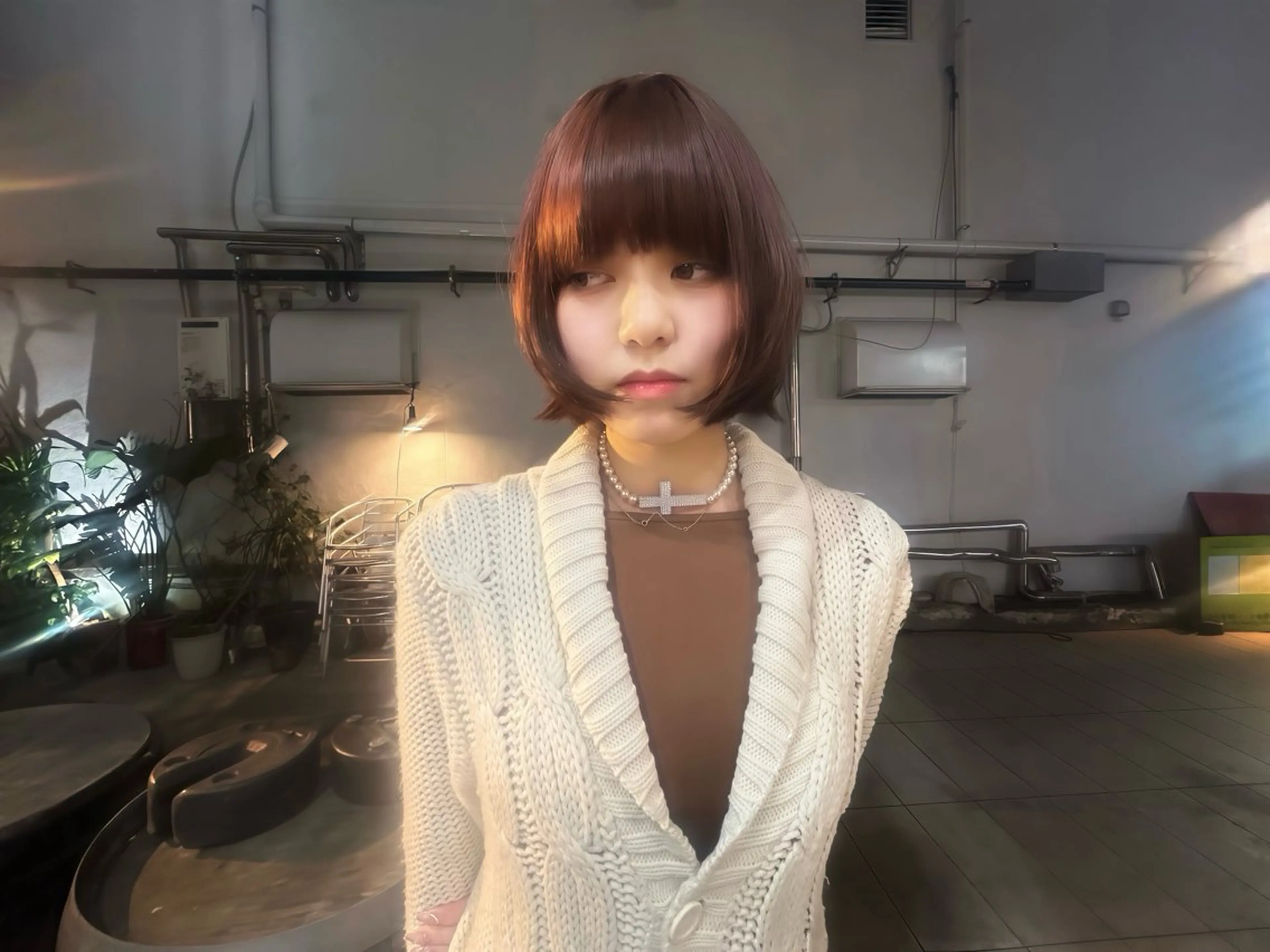 ショート カラー ショートボブ ボブレイヤー ブラウンカラー ボブ レイヤーカット cope’u ROWEN所属・🪽デザインカラー/ ブリーチ/陽向🪽のヘアスタイル