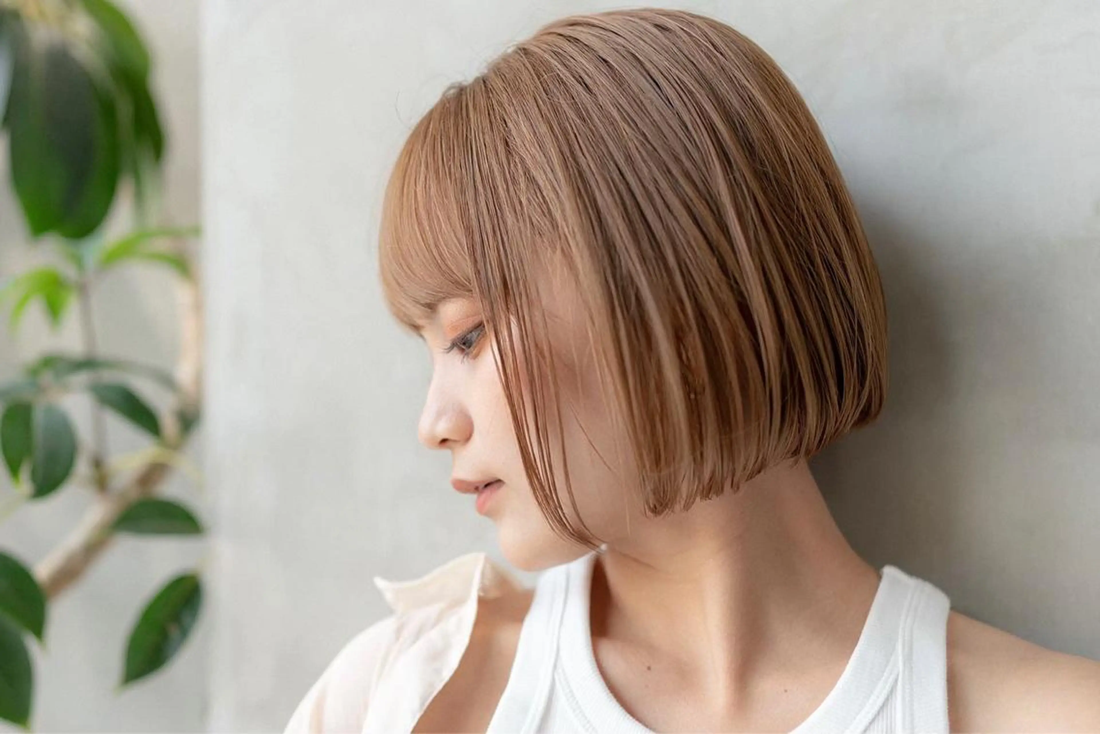 ショート カラー 切りっぱなしボブ ベージュカラー ボブ 渋谷/メンズ特化/ 女子ウケ/FUKAのヘアスタイル