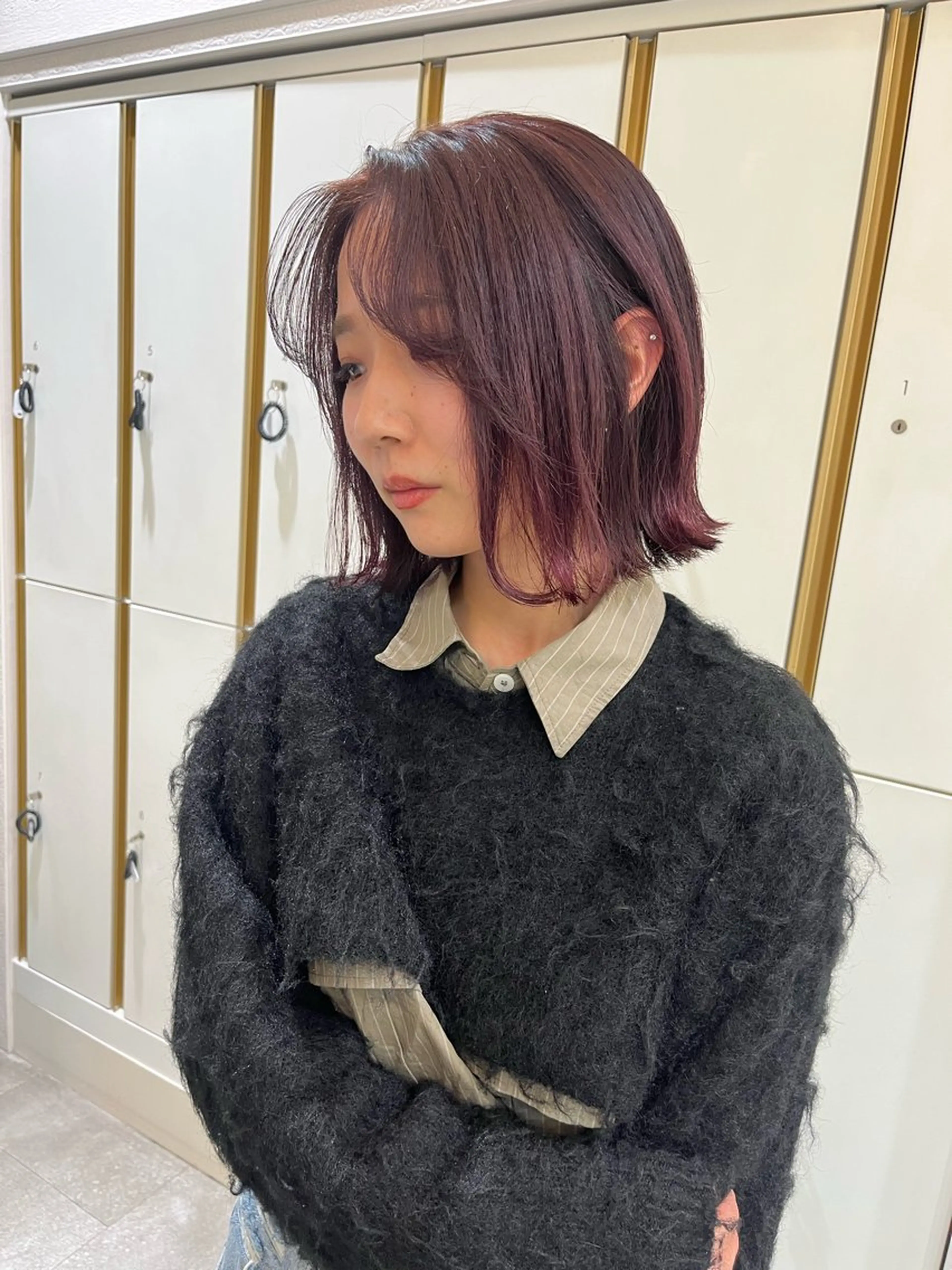 ミディアム カット ヘアカラー バレイヤージュ/ヘア アレンジ/shionのヘアスタイル