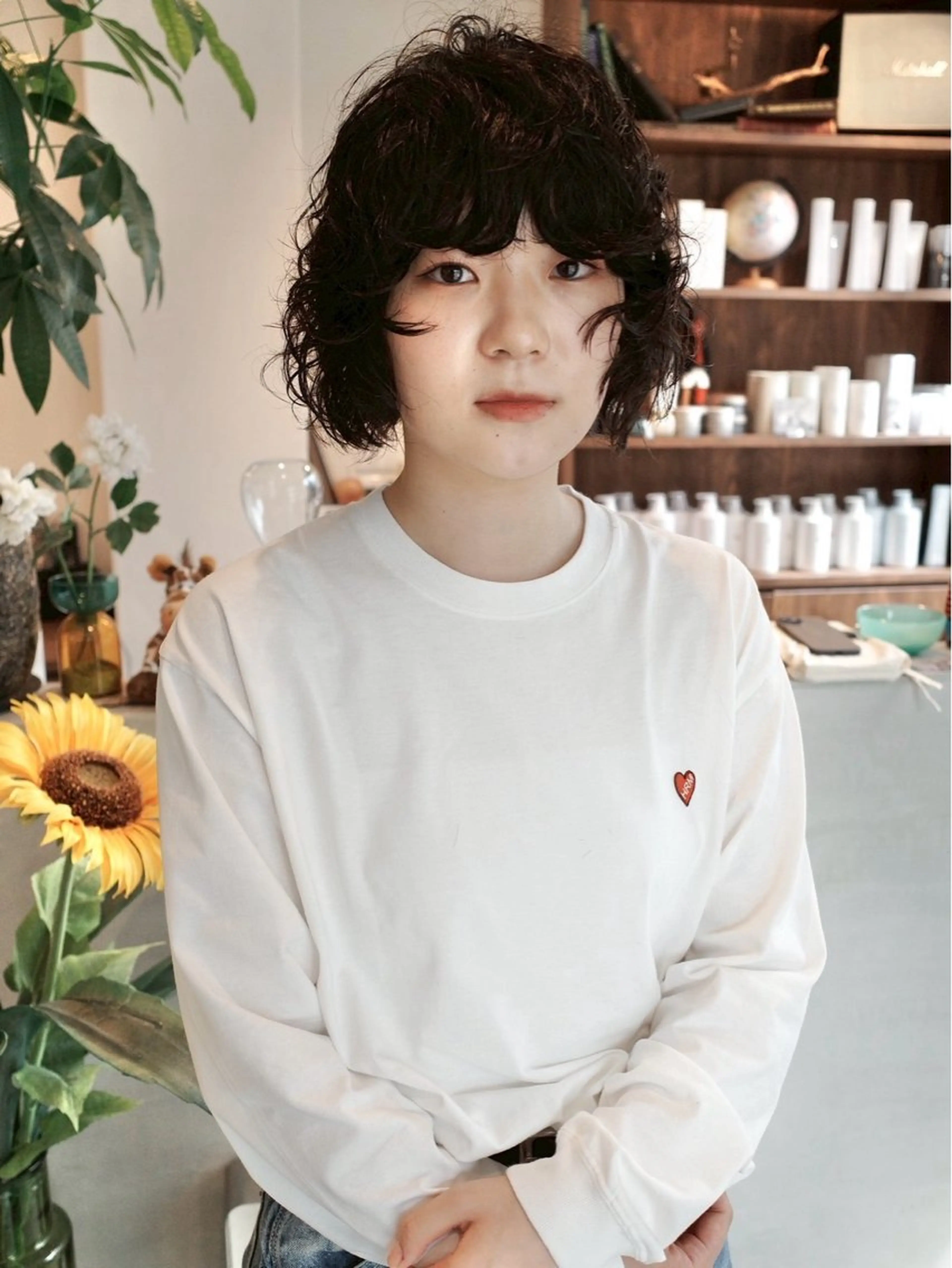 ショート パーマ カット パーマ トリートメント (h)wim ウィムのヘアスタイル