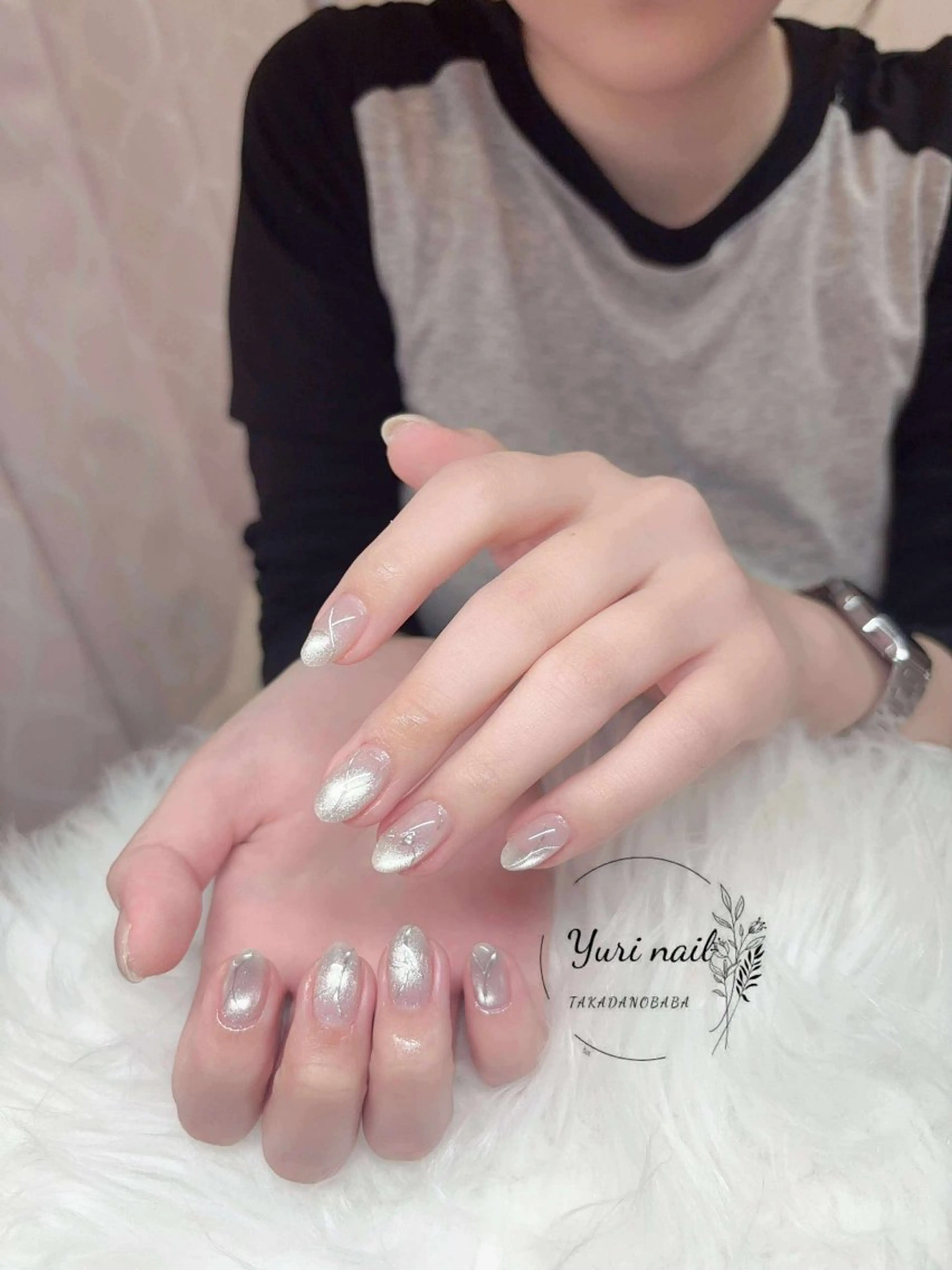 ネイル ボルドー ブラウン チークネイル ドット フットネイル ハンドネイル yurinail所属・yuri nail 高田馬場のネイルデザイン