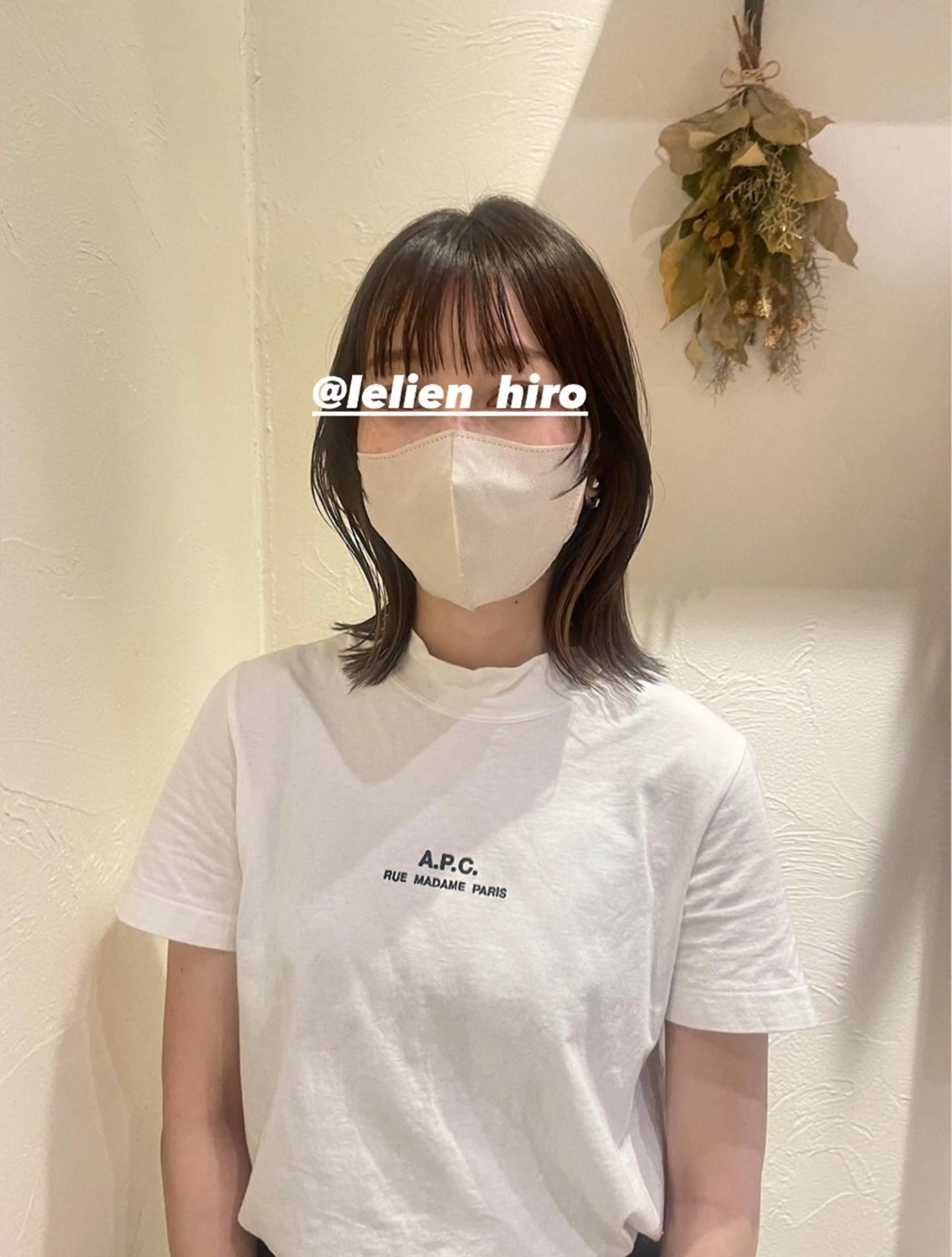 ミディアム 艶髪/艶カラー/縮毛 /   タキダのヘアスタイル