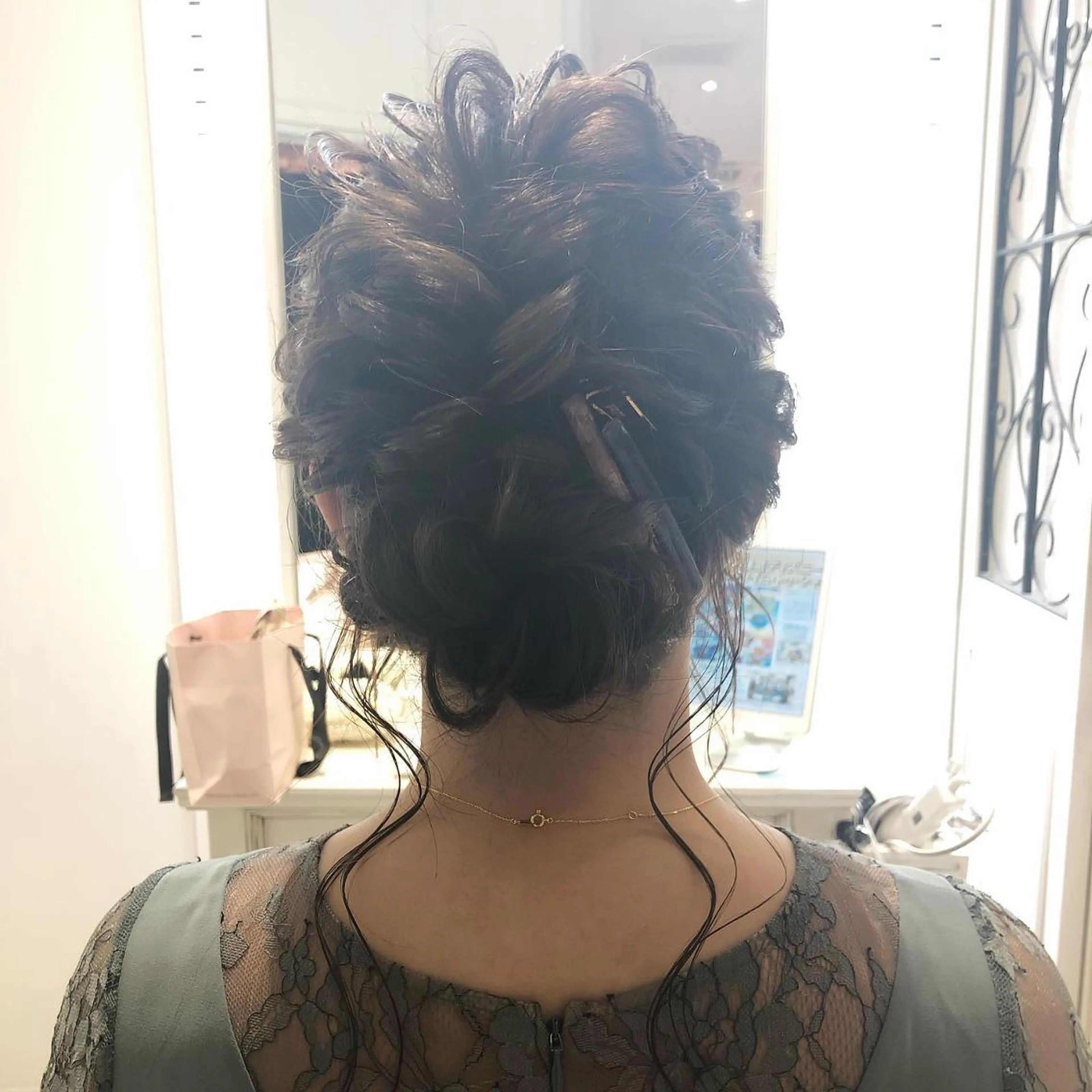 セミロング カラー ヘアアレンジ 結婚式・ブライダル ✨🌿大人可愛い愛さ れhair🌿✨松本のヘアスタイル