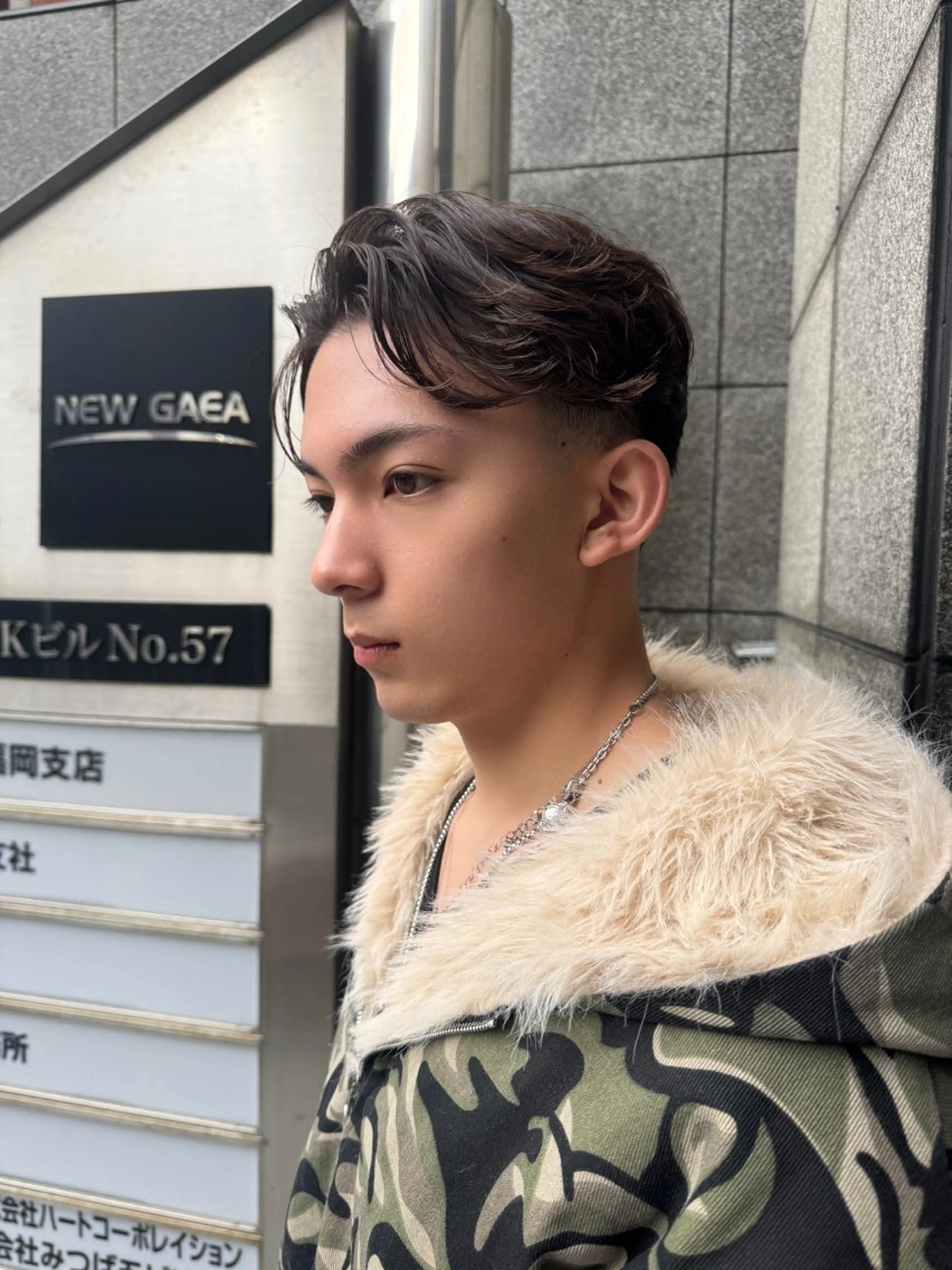 パーマ メンズ カット パーマ Peyp  prod ICON 博多【ペイププロドアイコン】所属・Peyp博多 SORAモデル募集のヘアスタイル