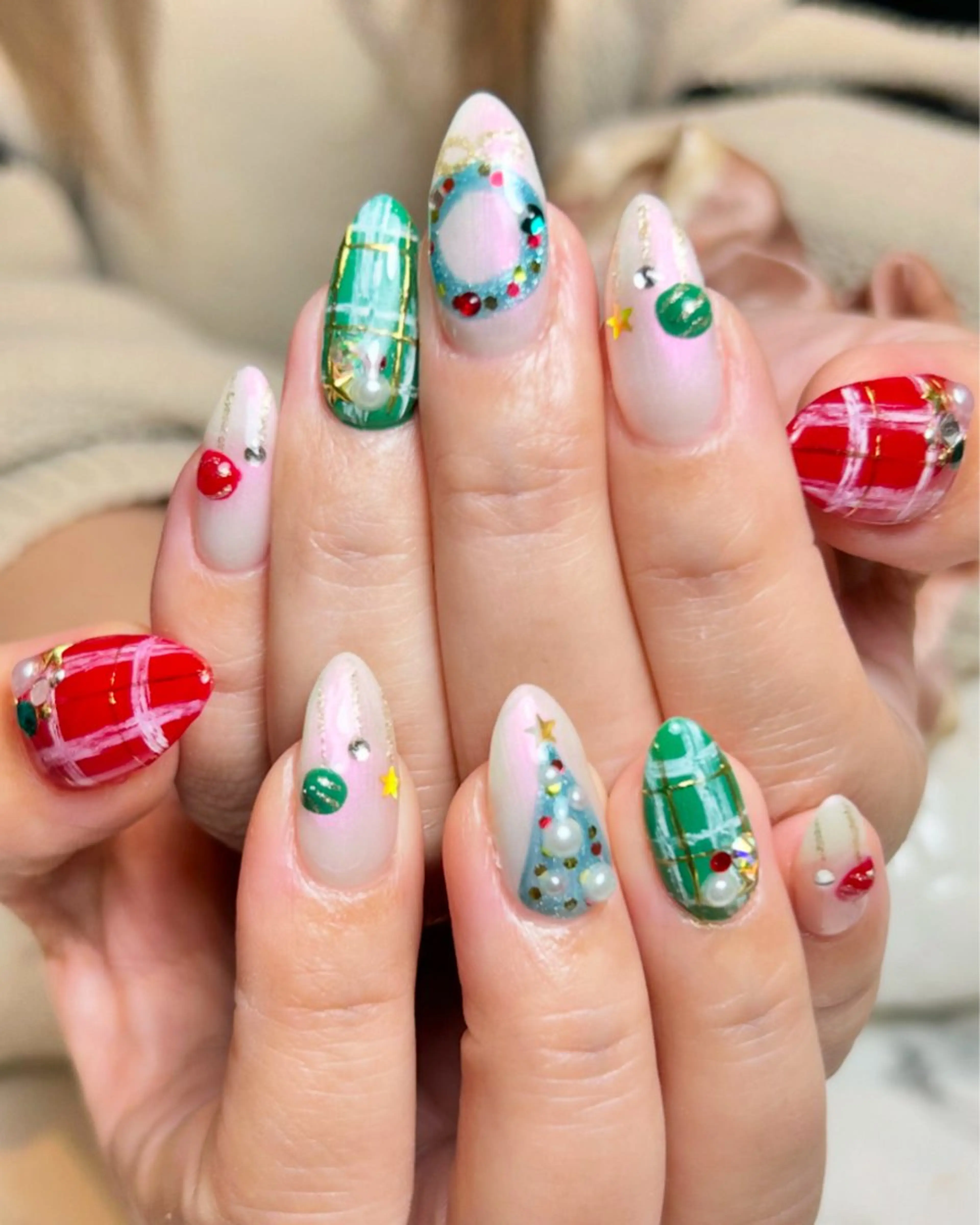 ネイル アートネイル ジェルネイル ロングネイル ショートネイル 冬ネイル プライベートサロン マニフィークのネイルデザイン