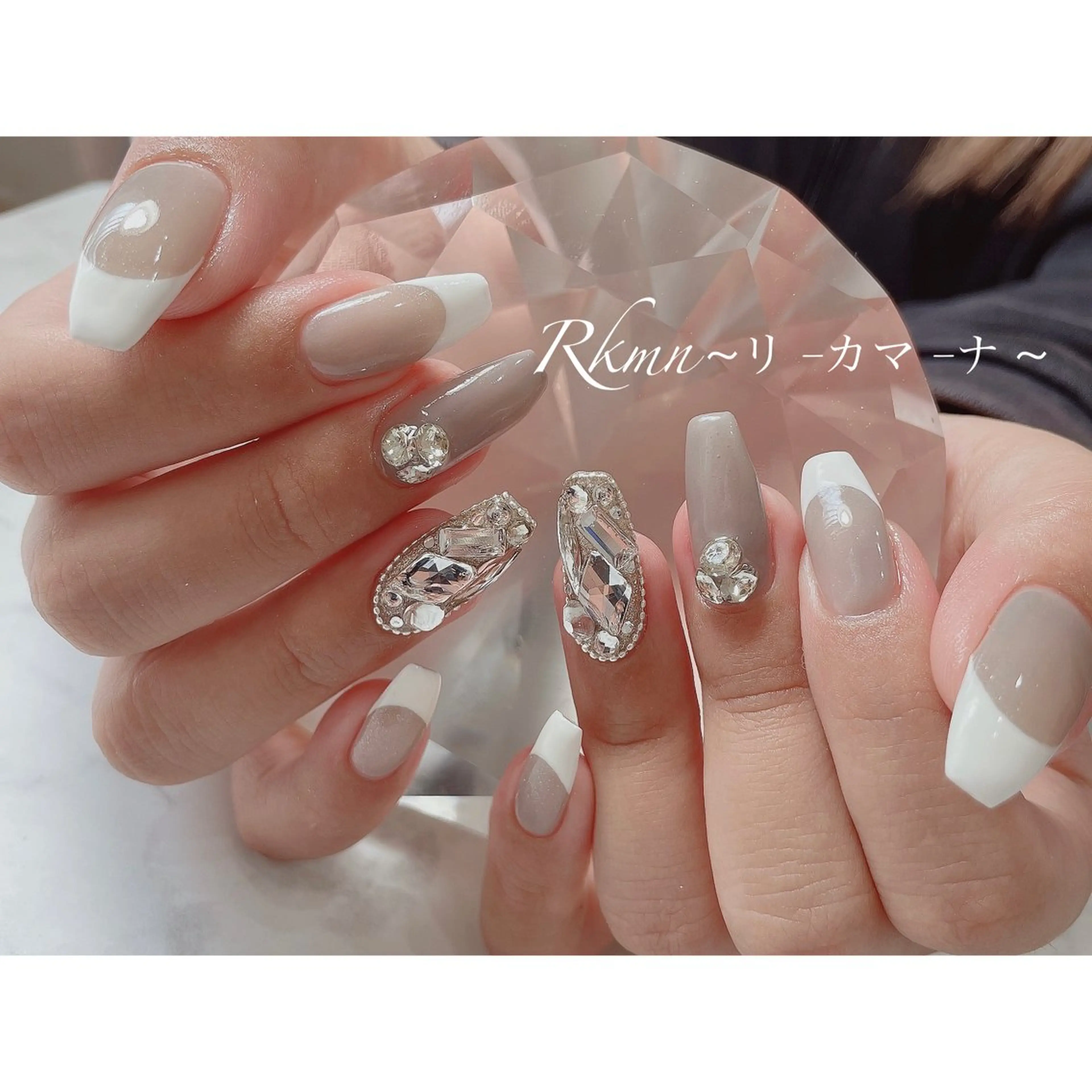 ネイル アートネイル フレンチネイル 春ネイル ハンドネイル フットネイル ハンドケア Rkmn ~リ-カマ-ナ~のネイルデザイン