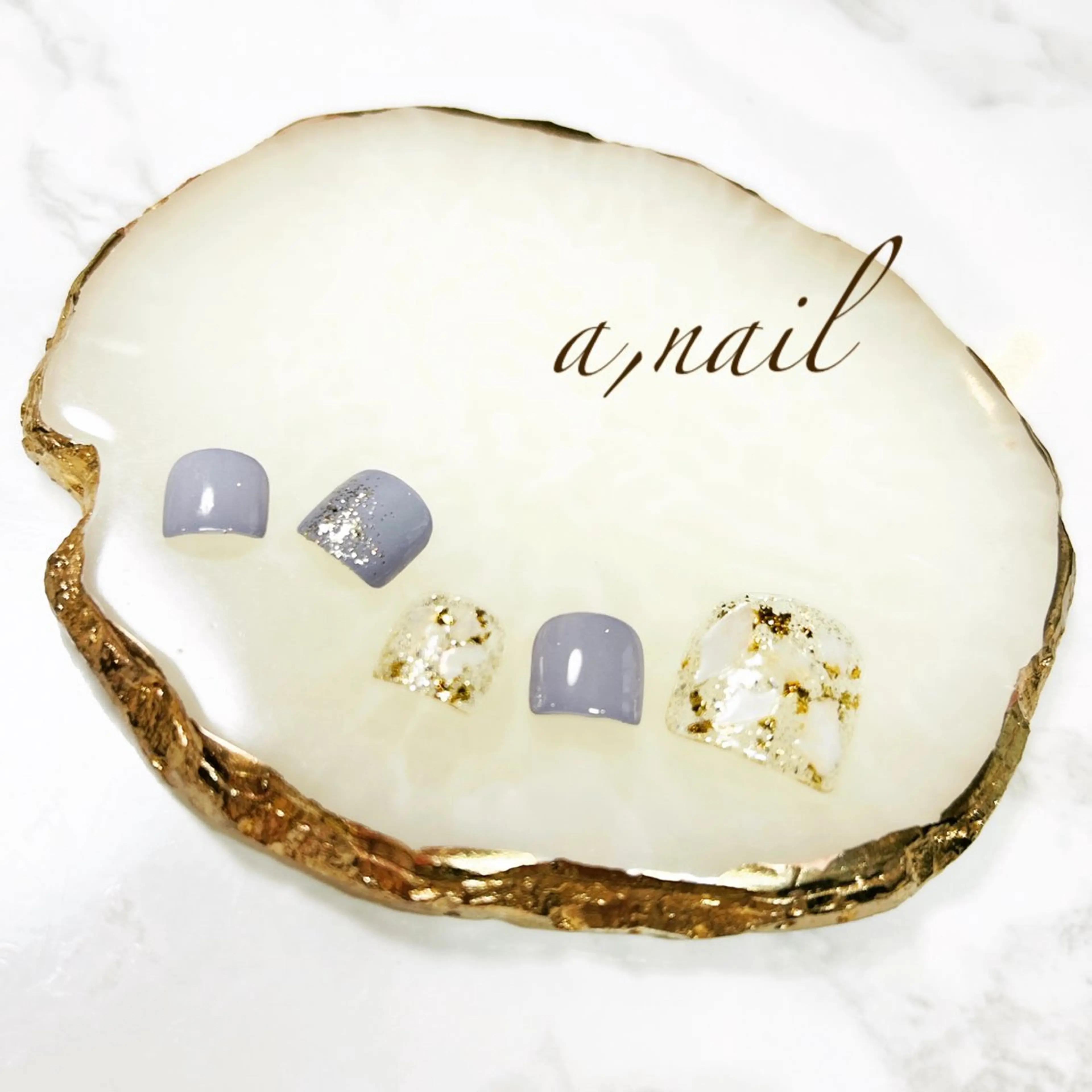 ネイル フットネイル ジェルネイル グラデーション キラキラネイル ラメ(グリッター) フットネイル ネイルサロン エーネイルのネイルデザイン