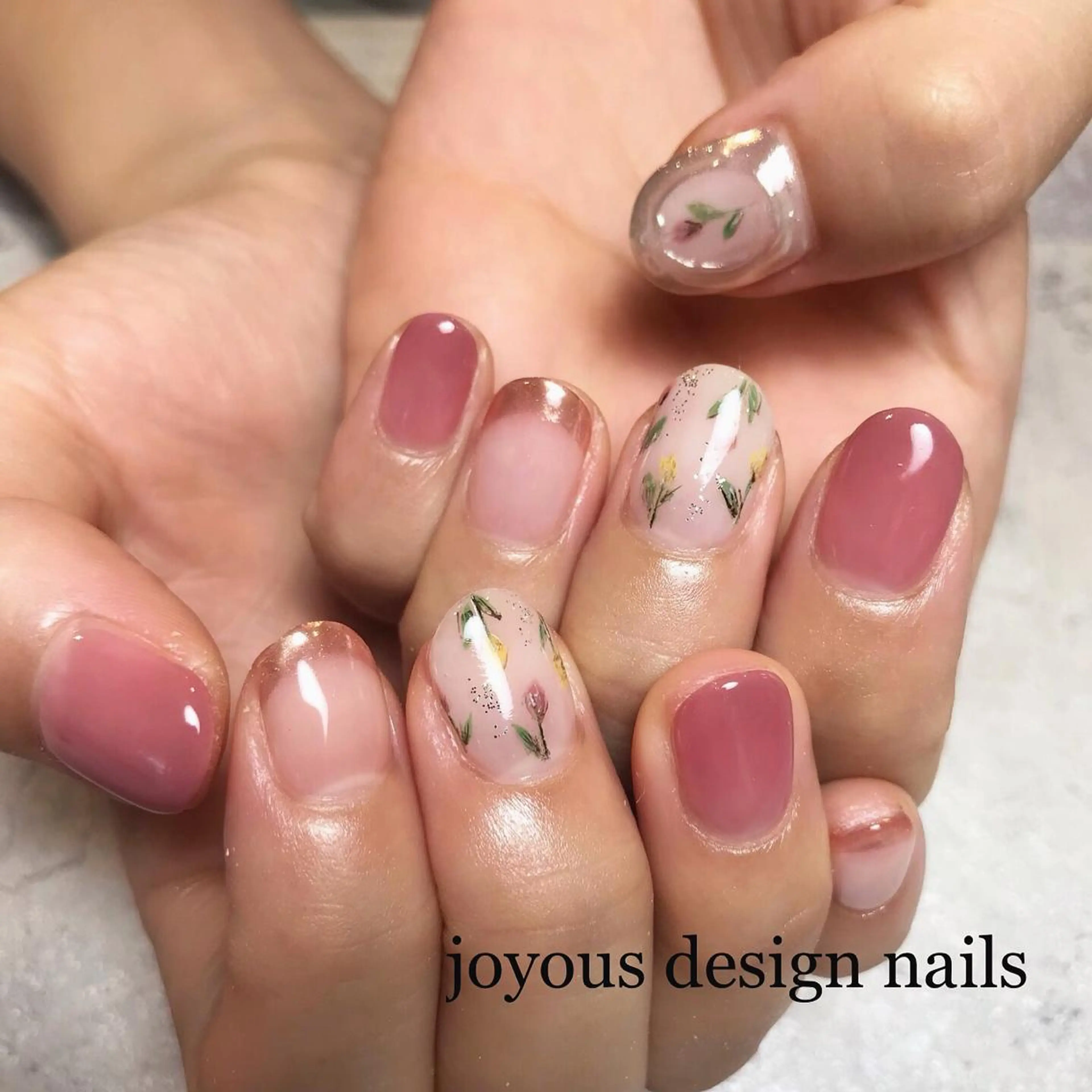 ネイル フラワーネイル ミラーネイル ハンドネイル jdn kayokoのネイルデザイン