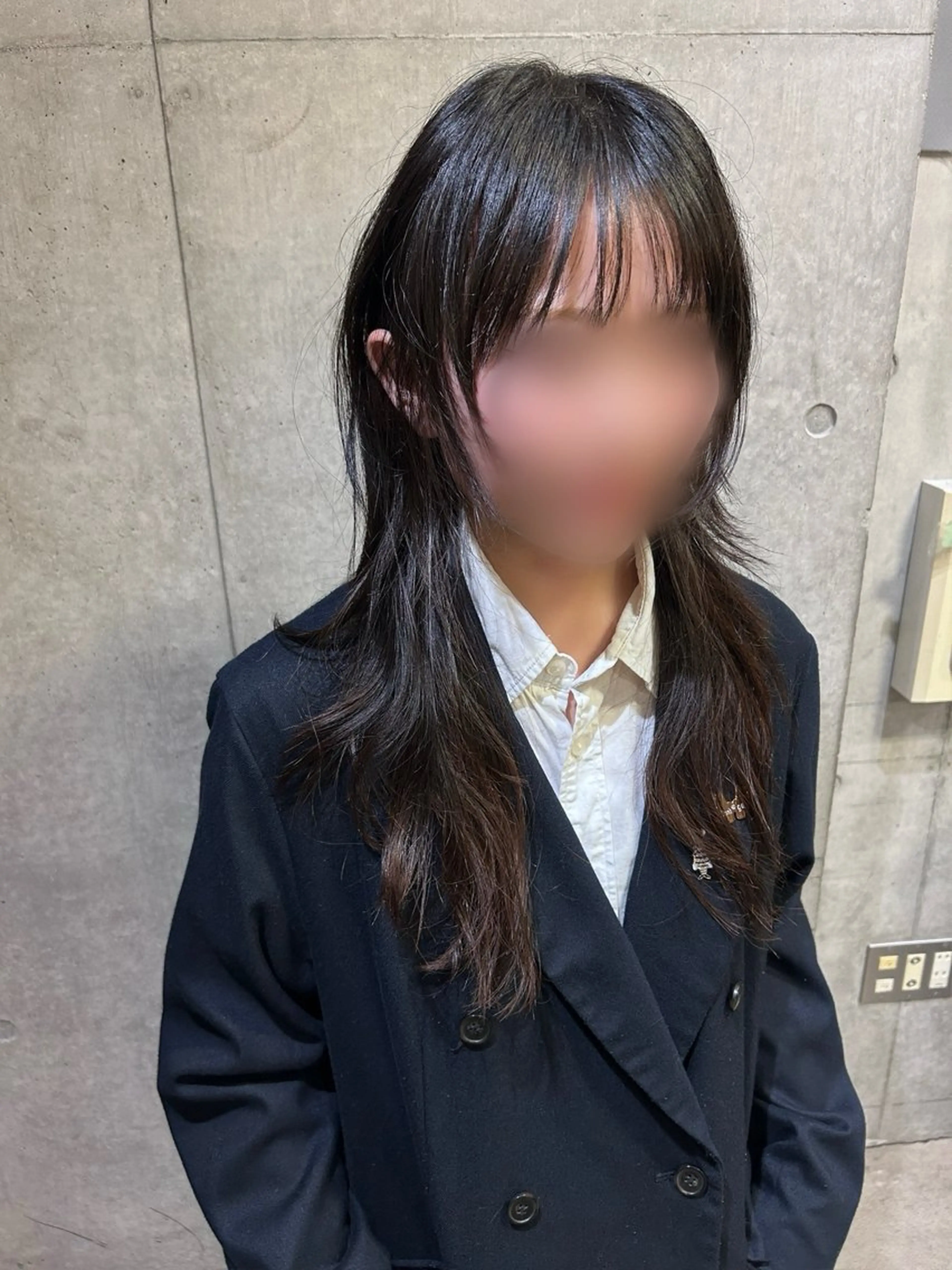 ロング 韓国風ヘア レイヤーカット カット 韓国リアルハッシュ レイヤーカットのヘアスタイル