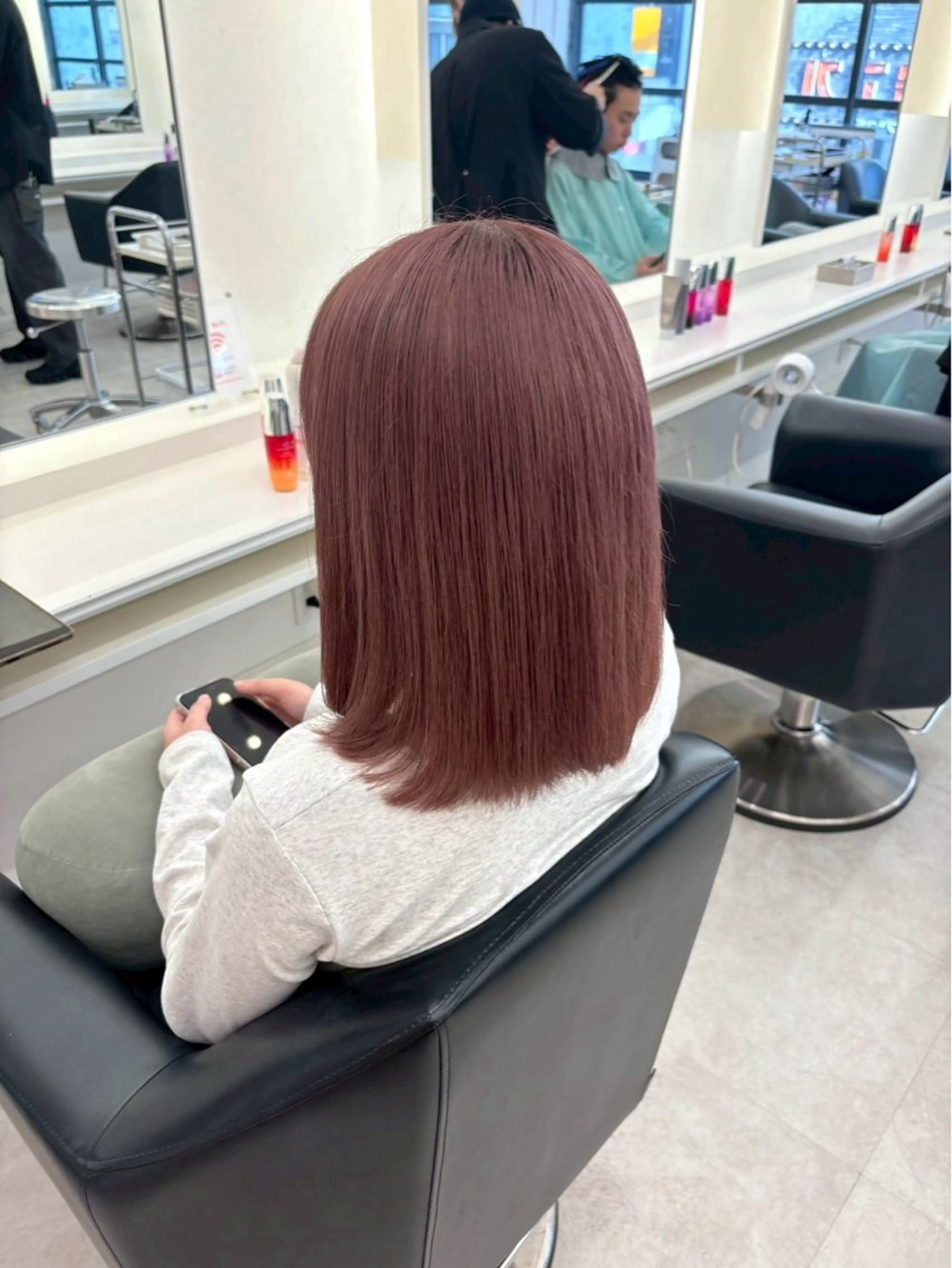 ミディアム カラー ヘアカラー ParveMix 🩶🫧入江 香名のヘアスタイル