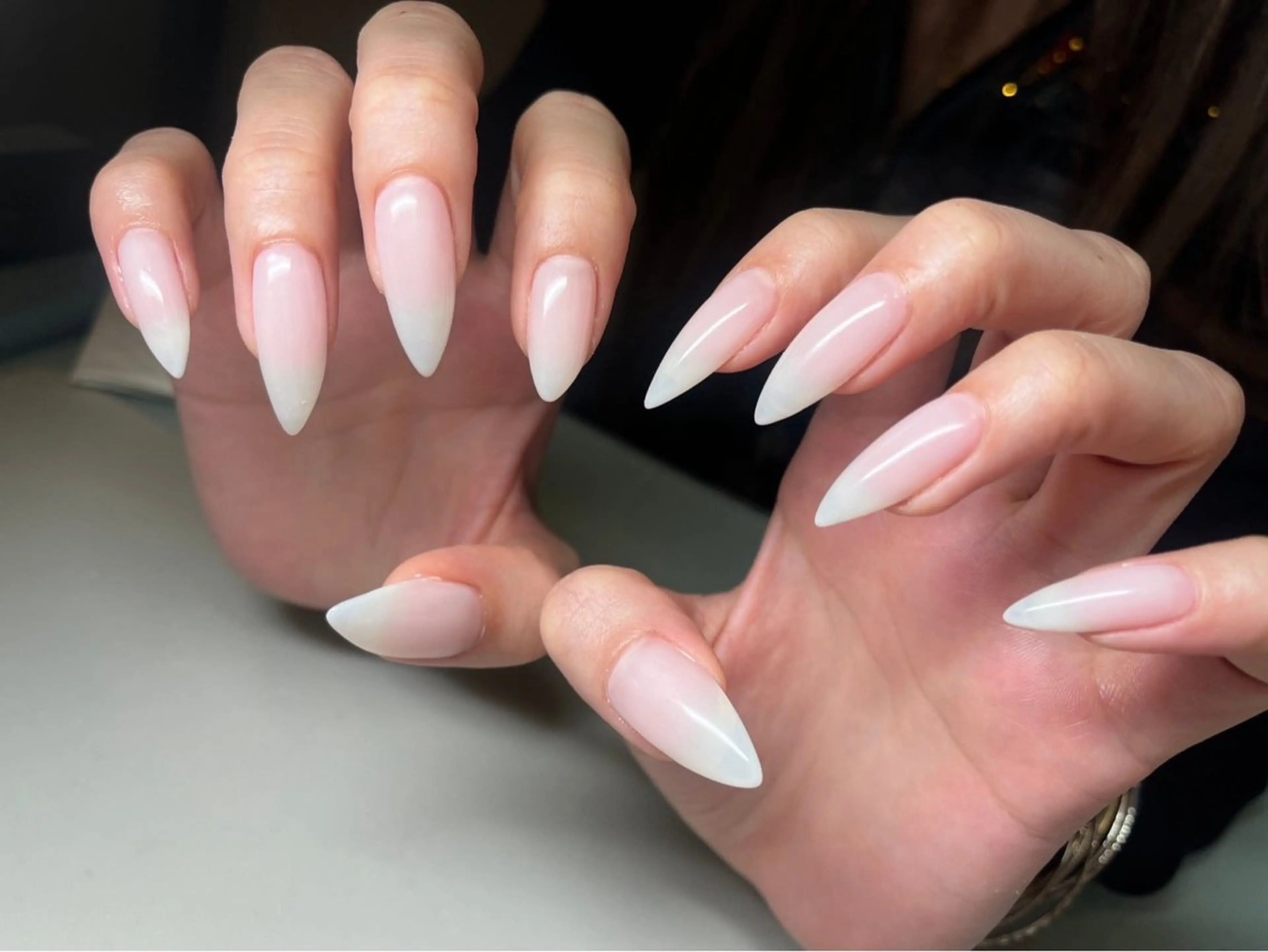 ネイル 長さ出し フレンチネイル ジェルネイル グラデーション 韓国ネイル ハンドネイル Nail&eye Belire 新宿のネイルデザイン