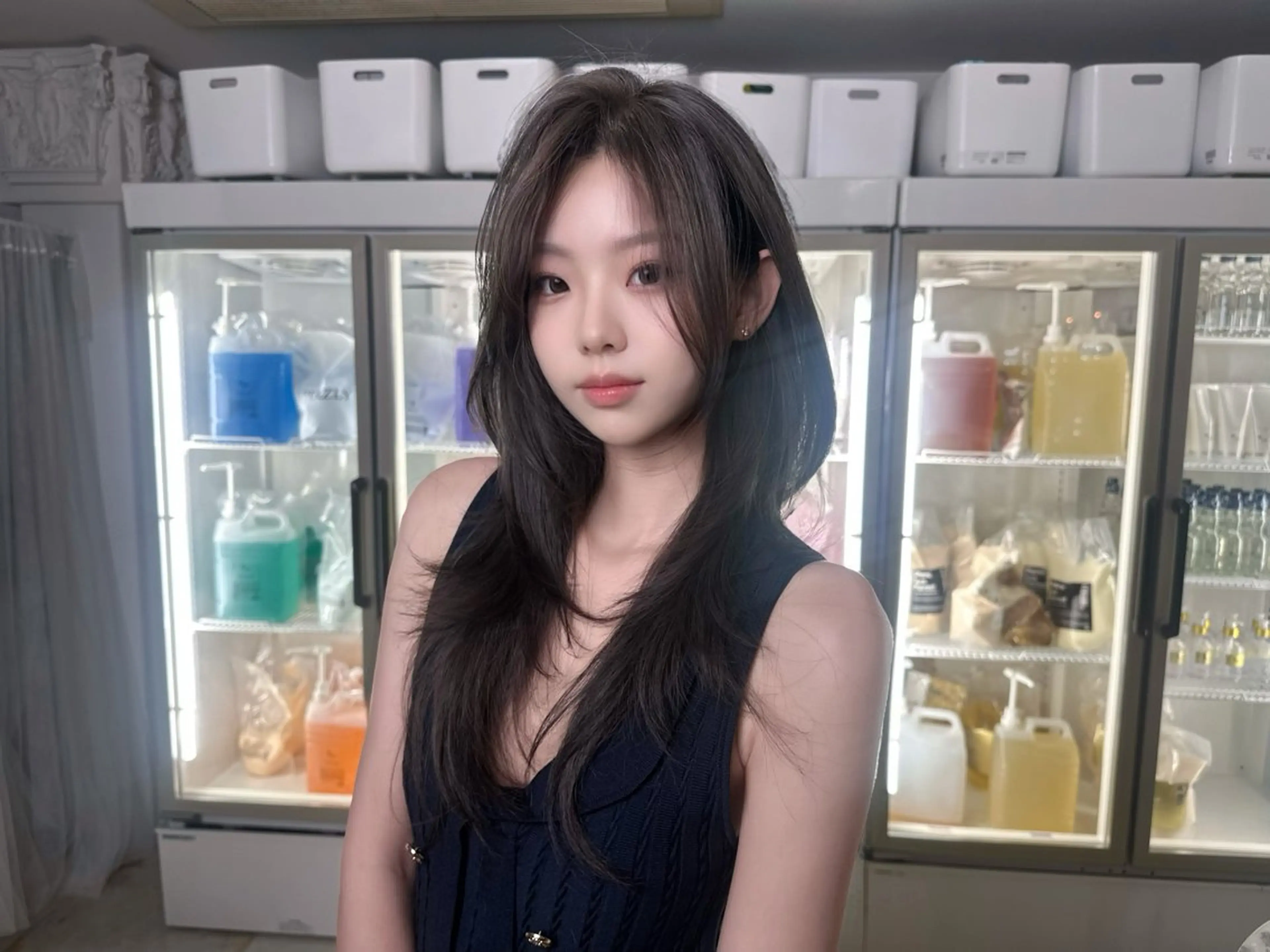 ロング カット ヘアカラー RiA/レイヤーカッ ト/髪質改善のヘアスタイル