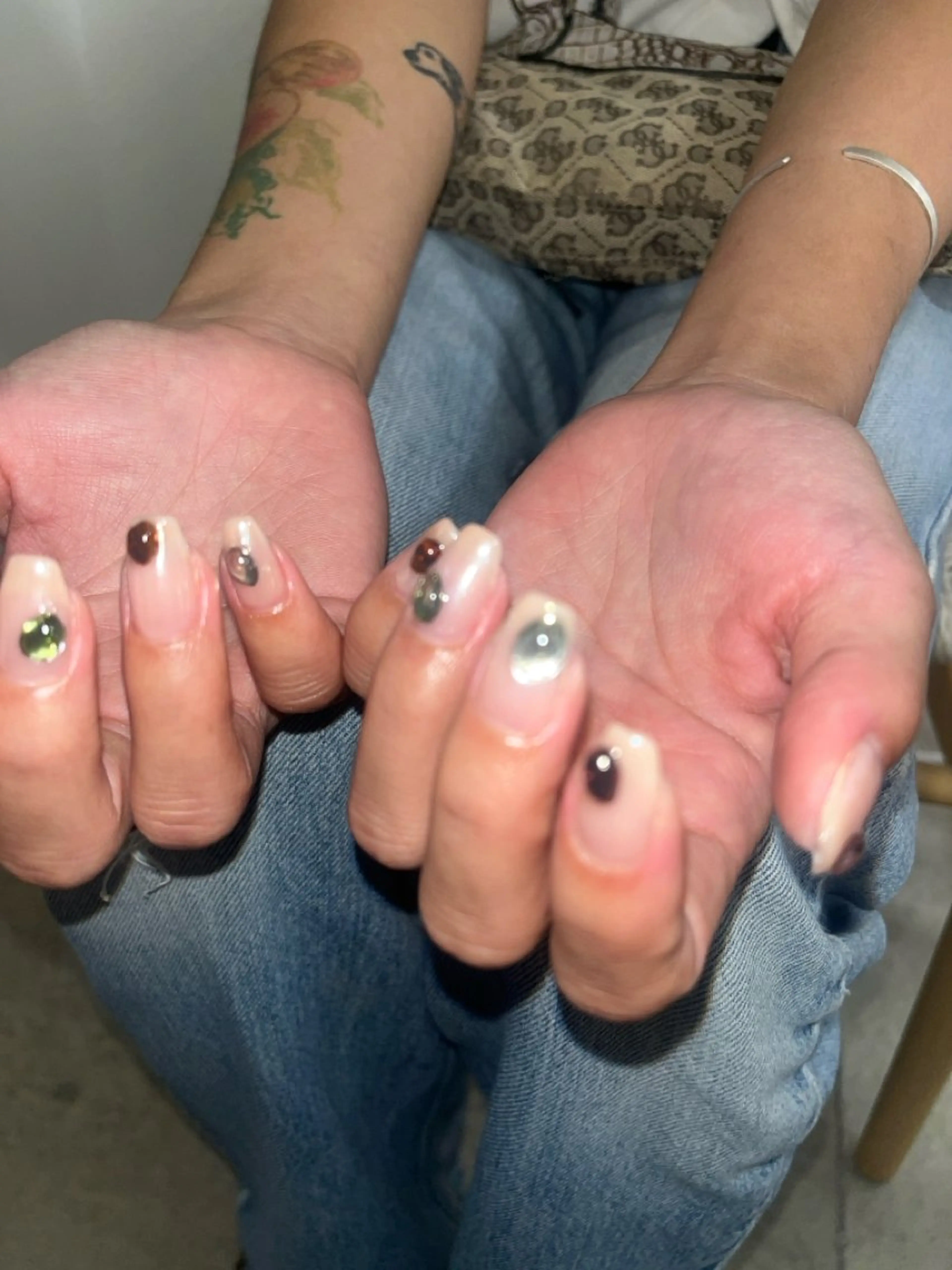 ネイル ぷっくりネイル ハンドネイル エレン 南越谷のネイルデザイン