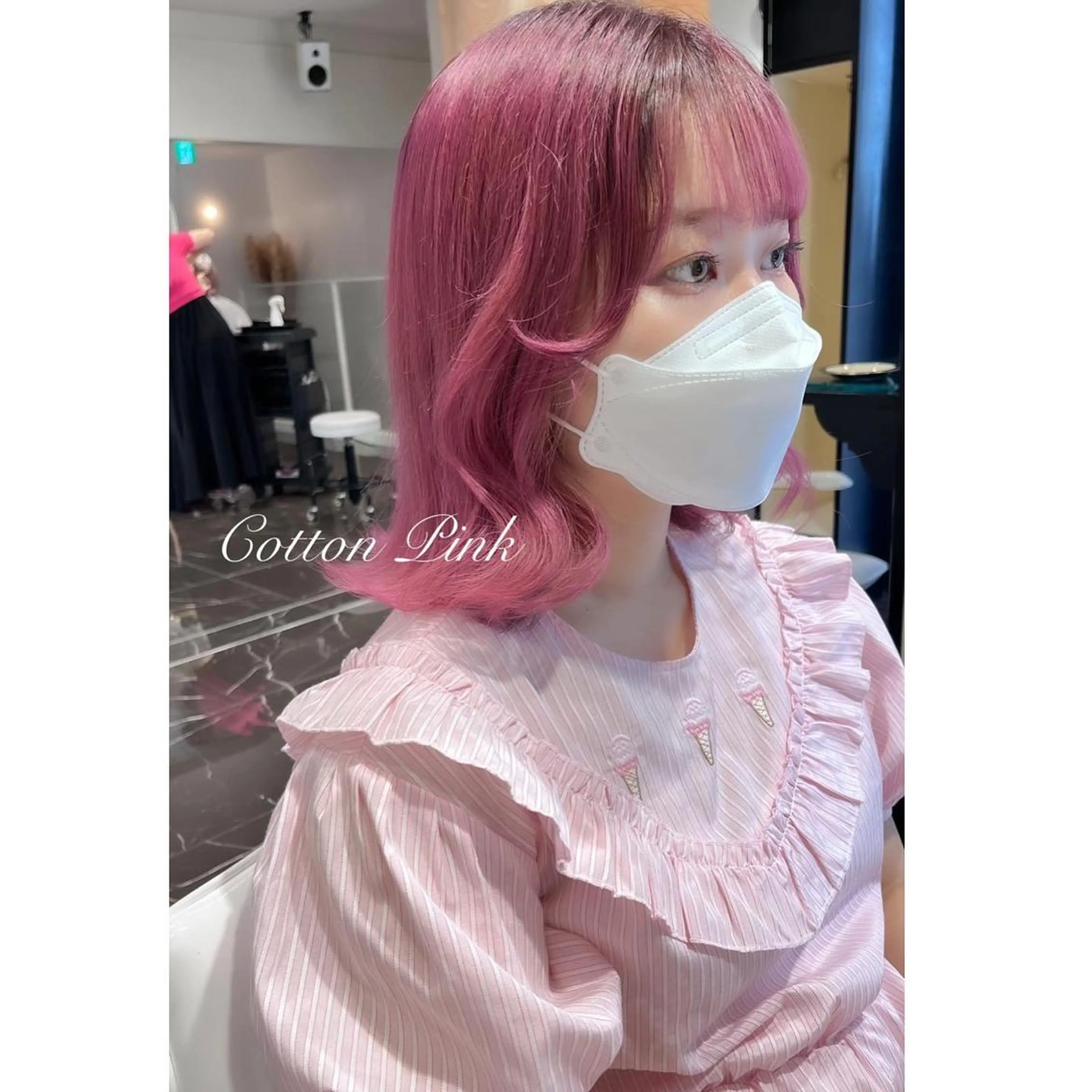 ミディアム カラー ブリーチ ヘアカラー LOTTA CUCCI所属・miyu /トレンド カラー×艶髪のヘアスタイル