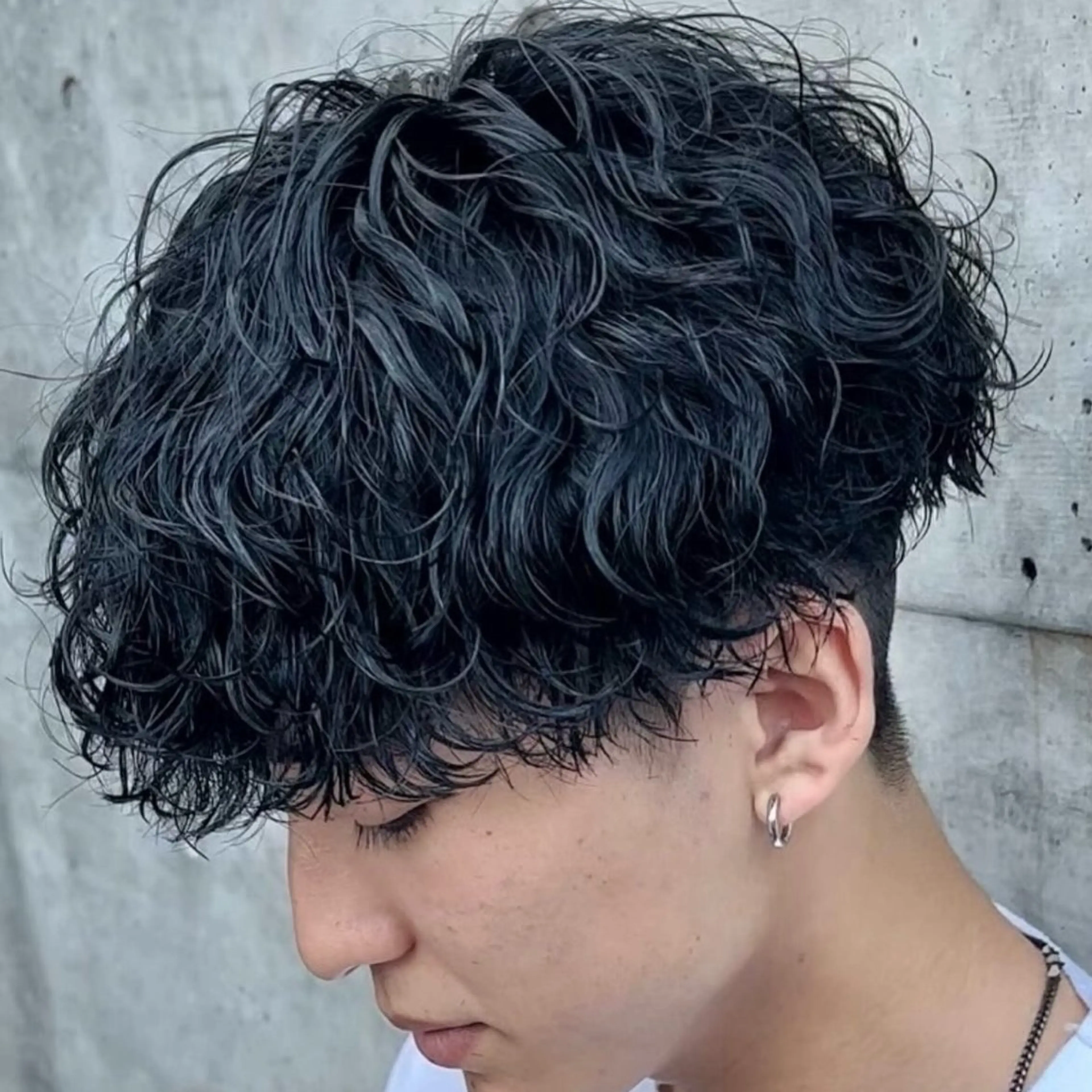 ミディアム パーマ ヘアアレンジ メンズ カット パーマ fifth Tokyo所属・fifth 石川 凪のヘアスタイル