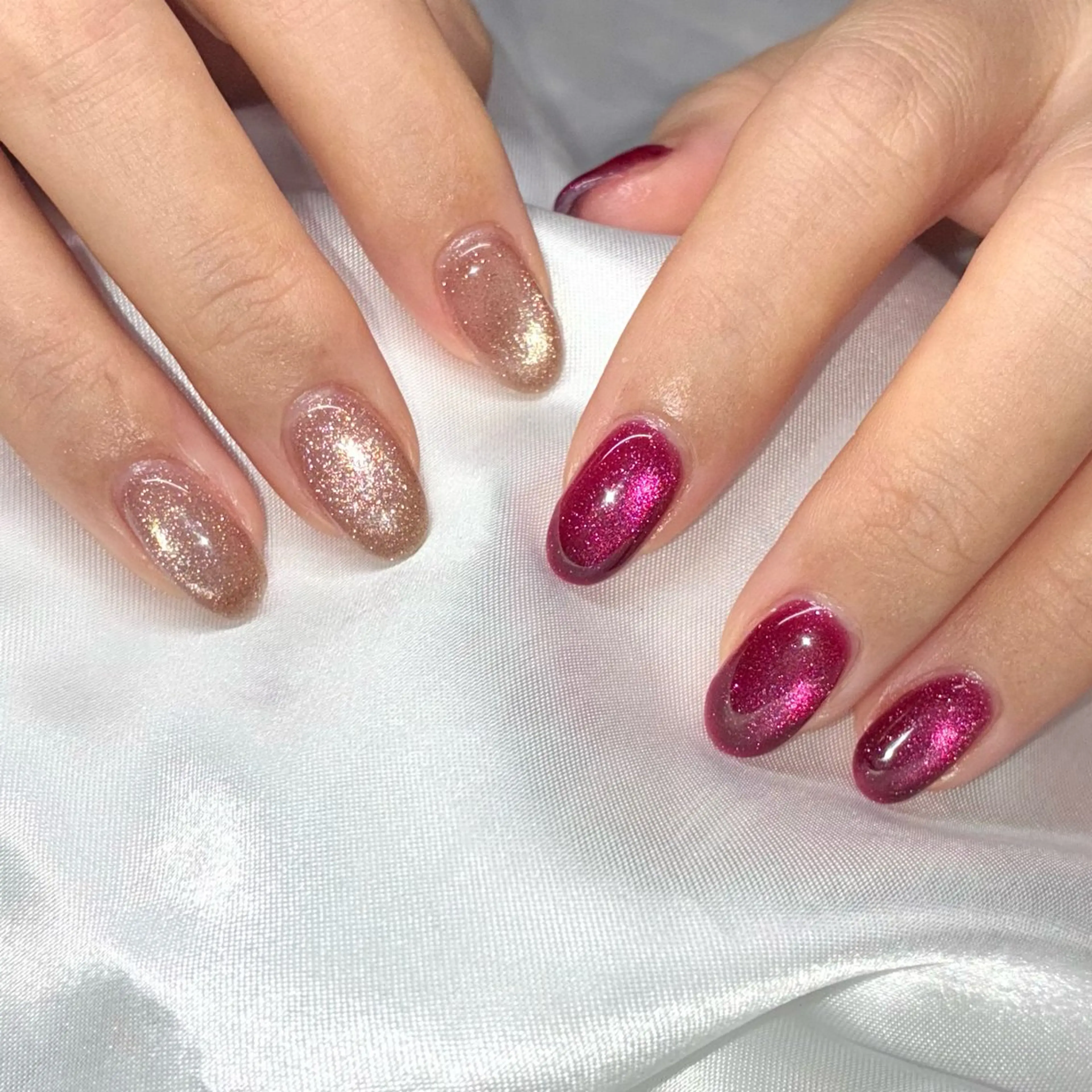 ネイル ジェルネイル マグネットネイル ハンドネイル Nail ヌシん家 AKANEのネイルデザイン