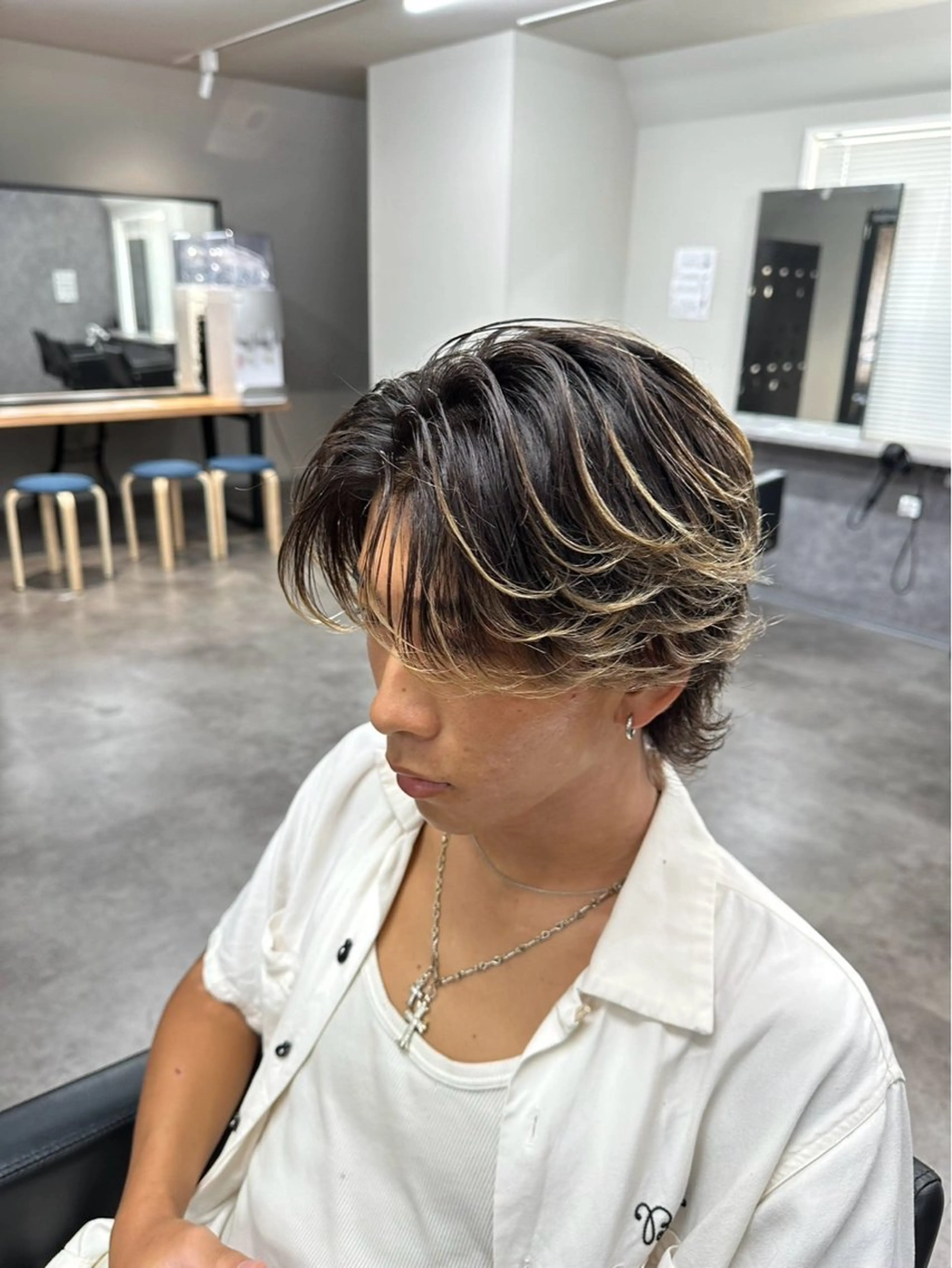 パーマ メンズ メンズウルフカット ウルフカット 小林建翔/立川パーマ /骨格矯正カットのヘアスタイル