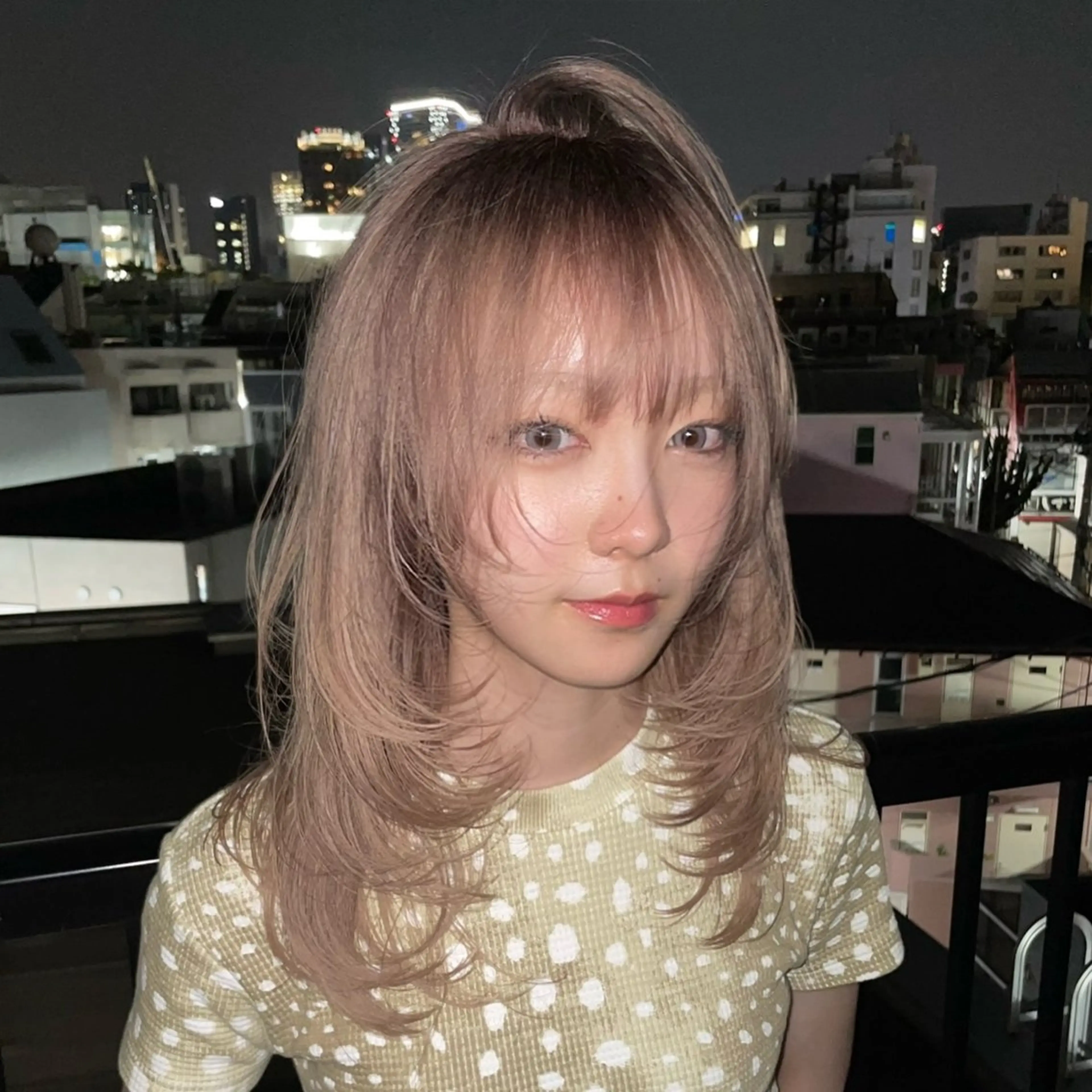 ミディアム カラー カット ヘアカラー 🍭ハイトーン/レイ ヤーカット🍭チャンのヘアスタイル