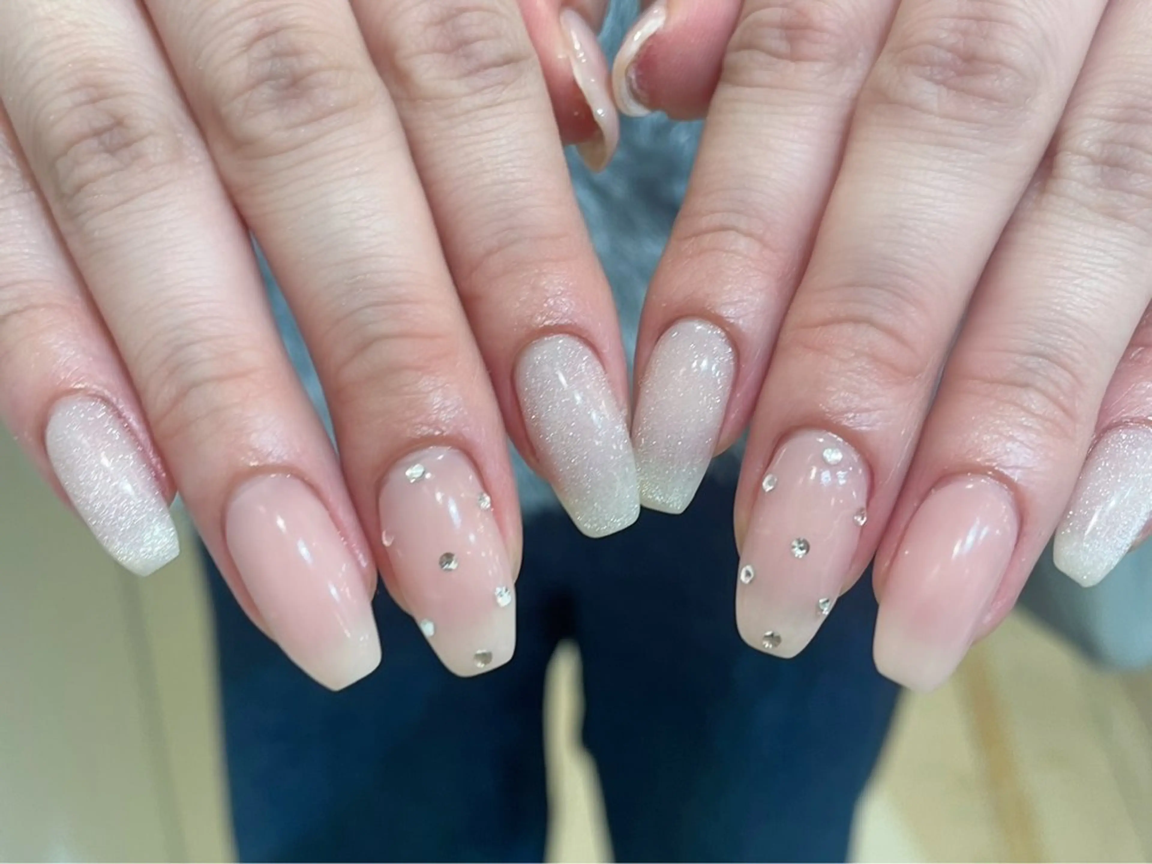 ネイル ピンク ピンクベージュ シンプルネイル ハンドネイル Tsuki🌙/渋谷 /パラジェルのネイルデザイン