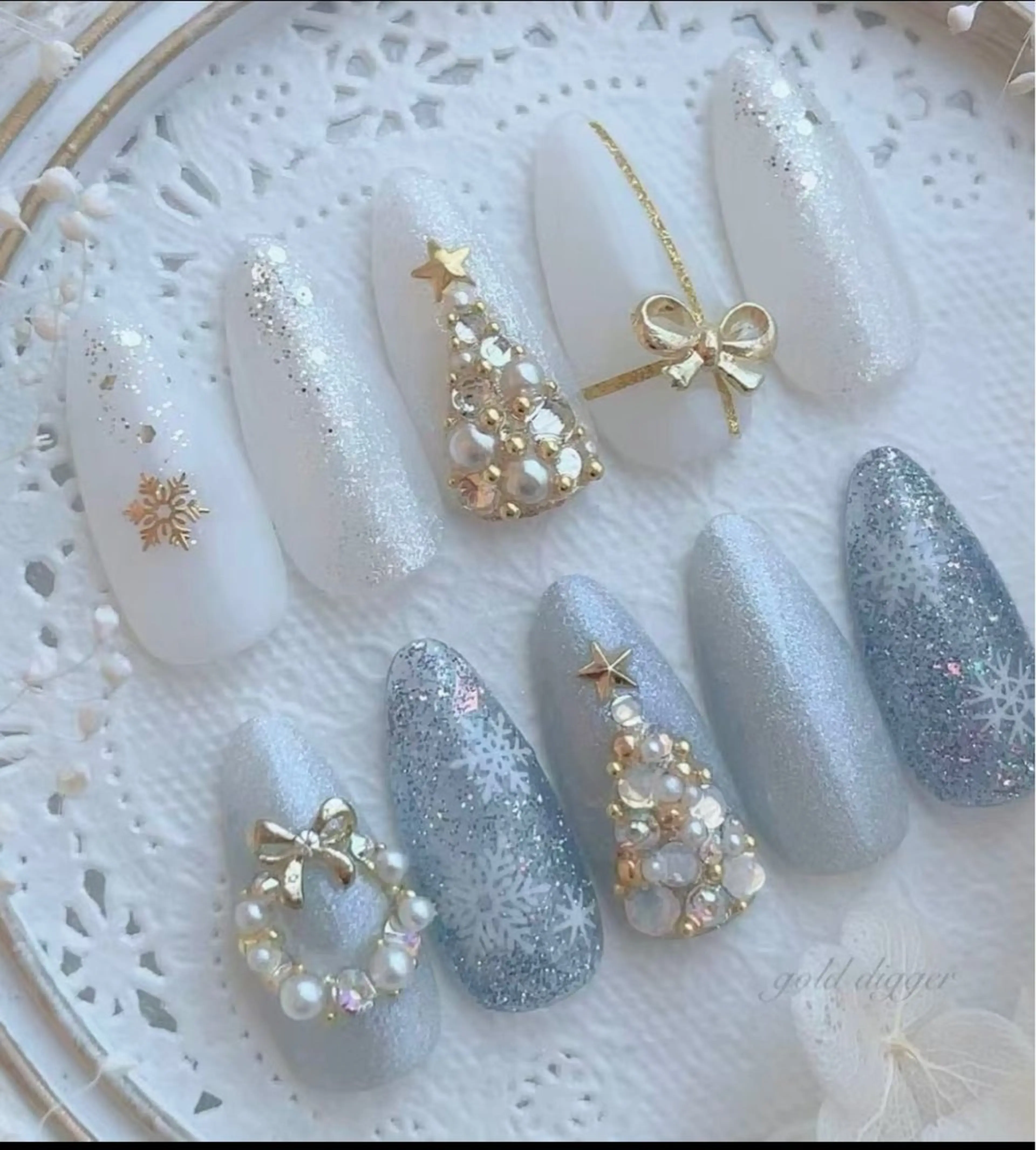 ネイル 冬ネイル クリスマス コウ ヨウのネイルデザイン