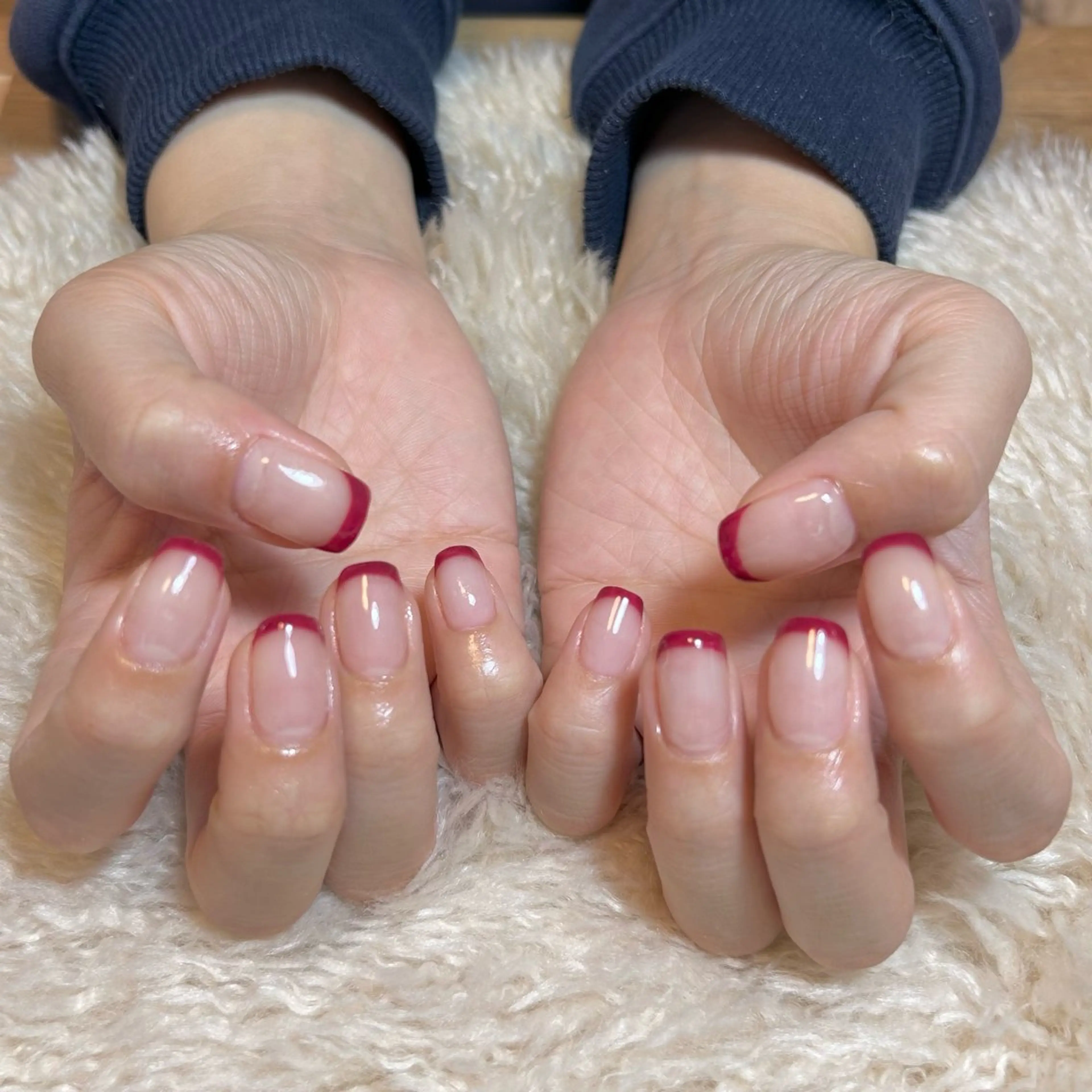 ネイル ボルドー フレンチネイル シンプルネイル nailsalon kiii'sのネイルデザイン