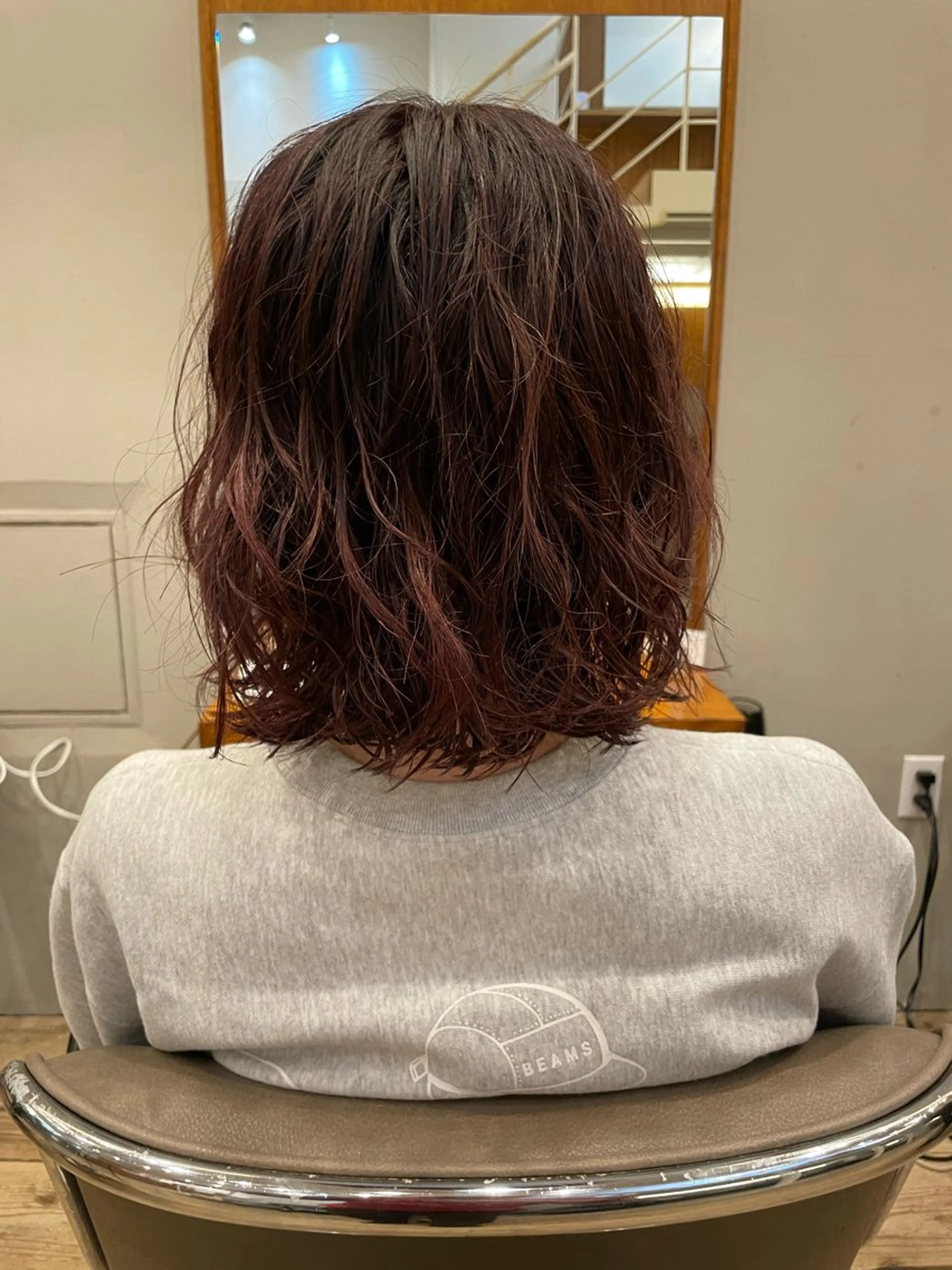 ミディアム カット パーマ トリートメント 🍁ボブパーマ.ドラ イパーマ🍁陸来のヘアスタイル