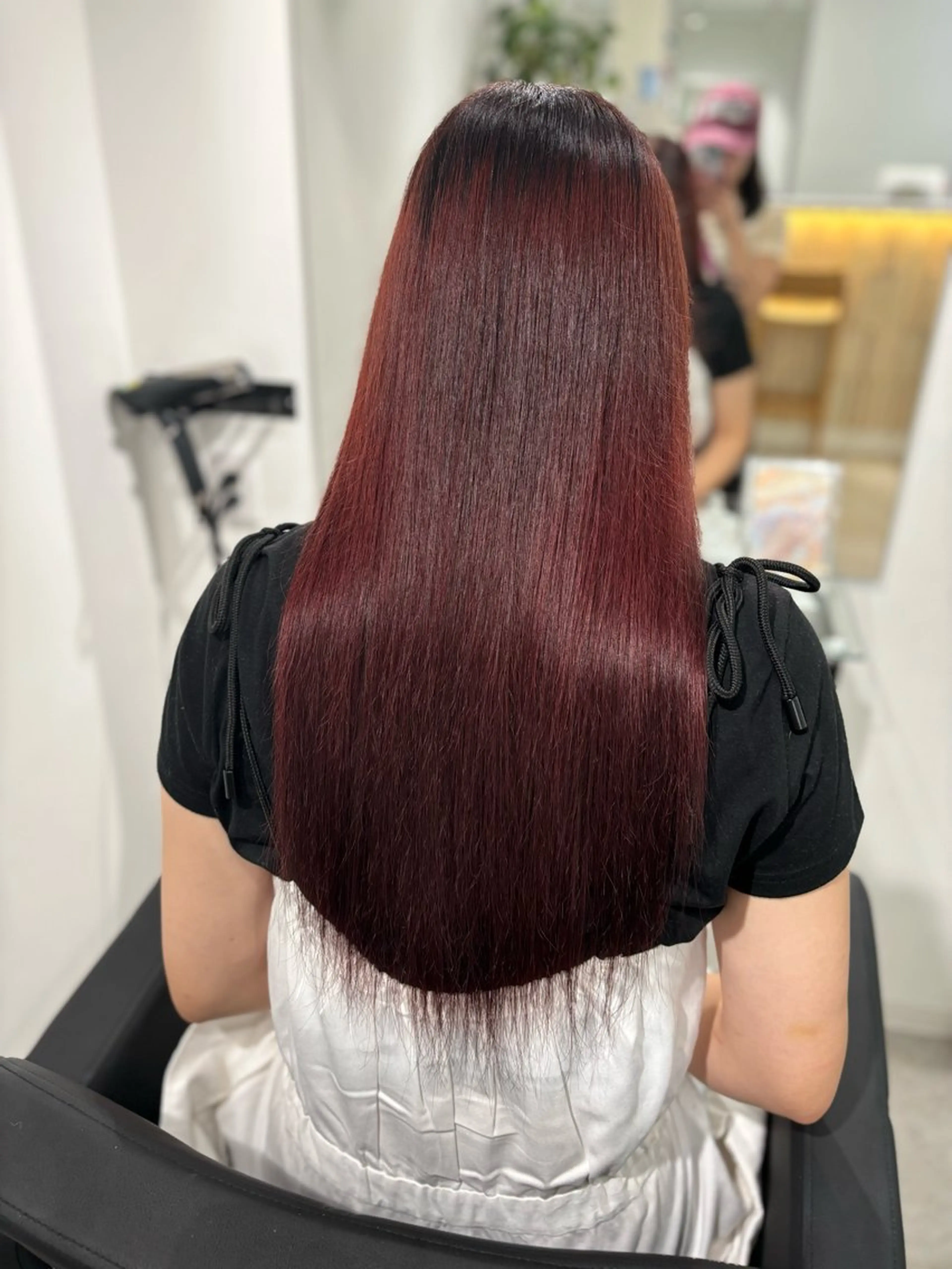 ロング ヘアカラー Yuzu️🫧AO/ ハイトーン／韓国ヘアのヘアスタイル