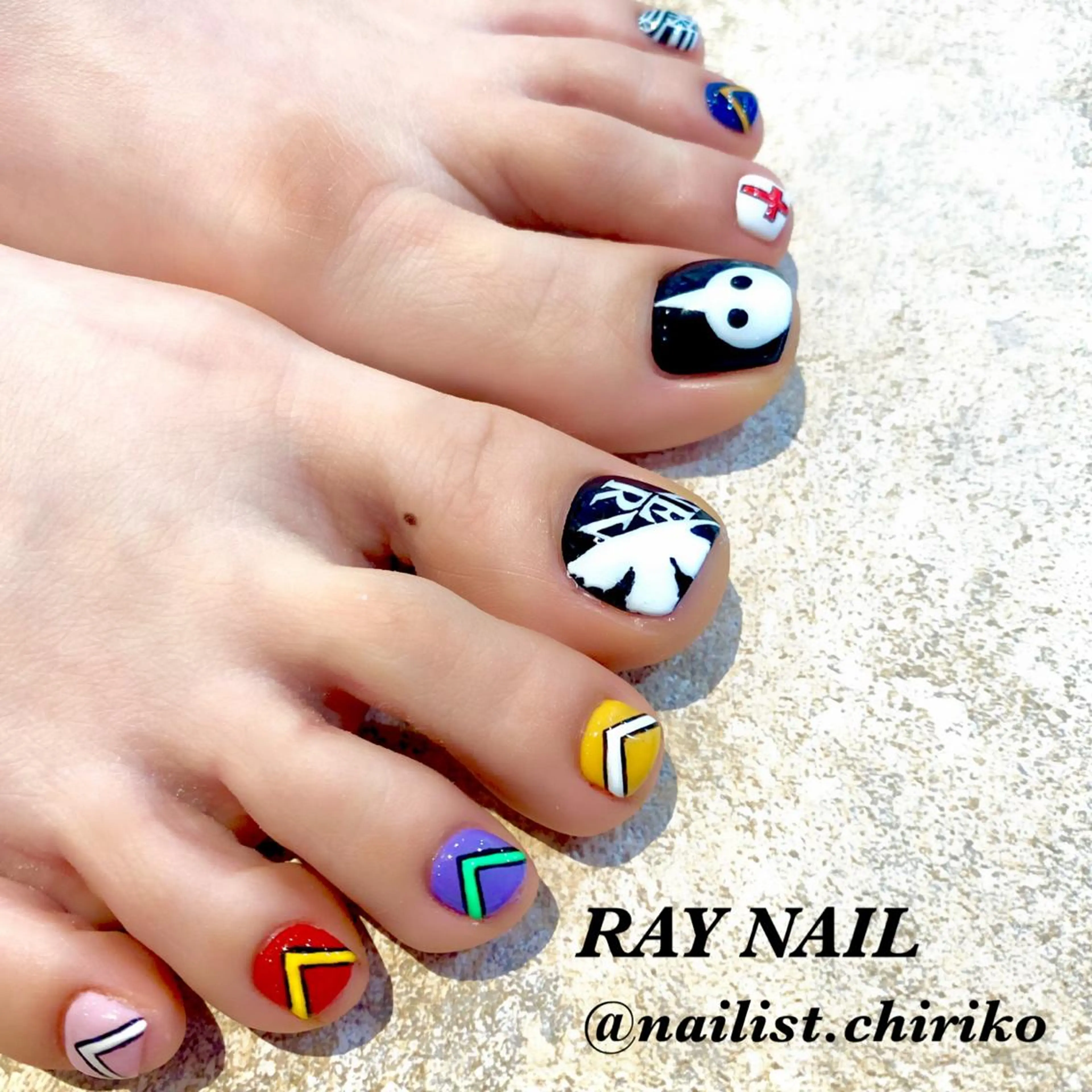 ネイル アートネイル 持ち込み ハンドネイル 足立 莉奈のネイルデザイン