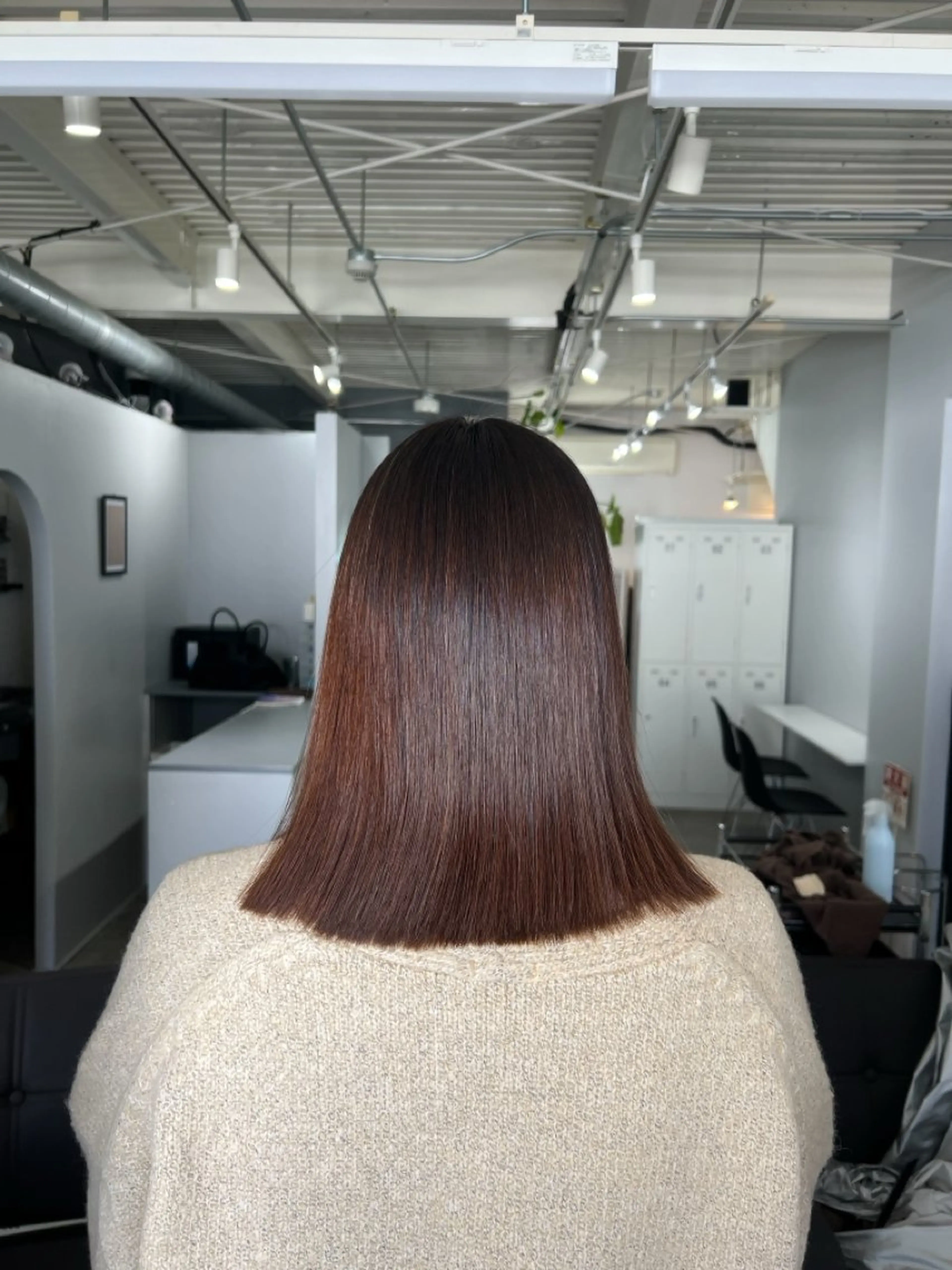 セミロング 縮毛矯正 Agu kahala Nodaのヘアスタイル