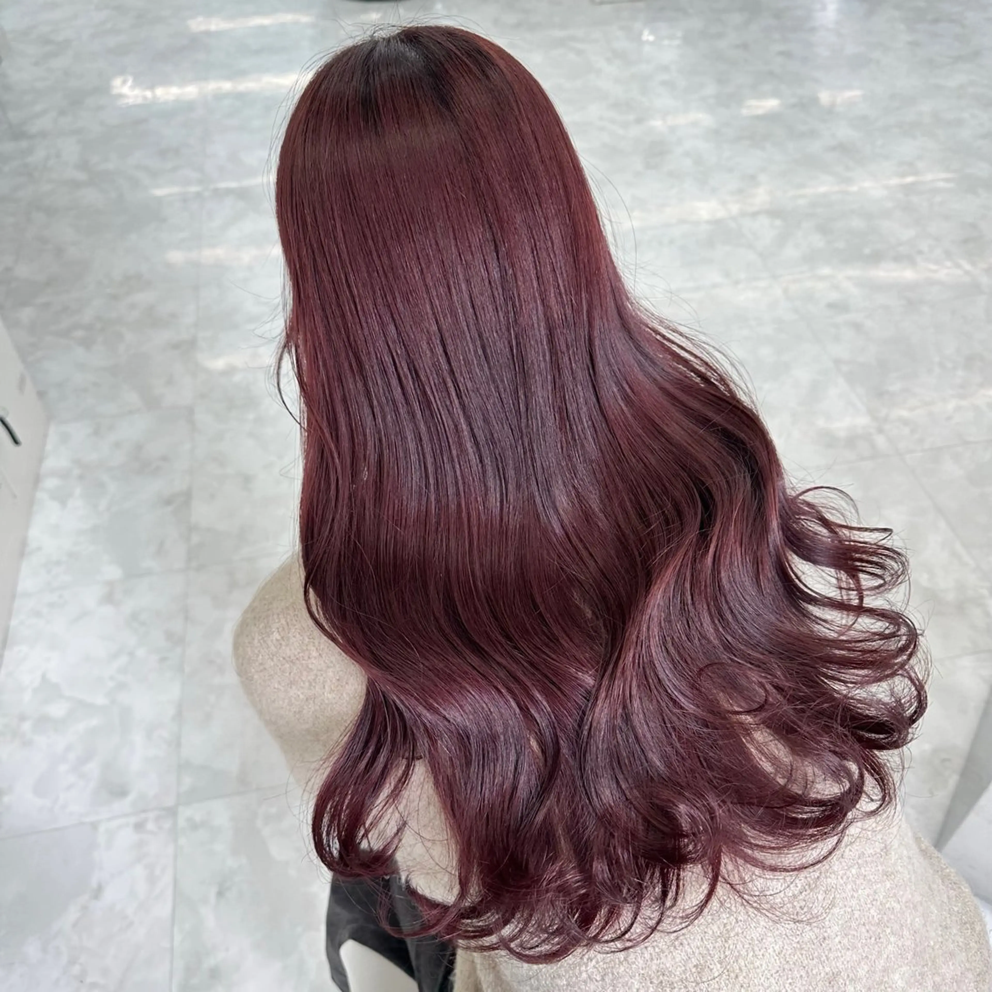 ロング カラー カット ヘアカラー トリートメント ヘッドスパ ヘアセット ダブルカラー 韓国レイヤーKYONのヘアスタイル