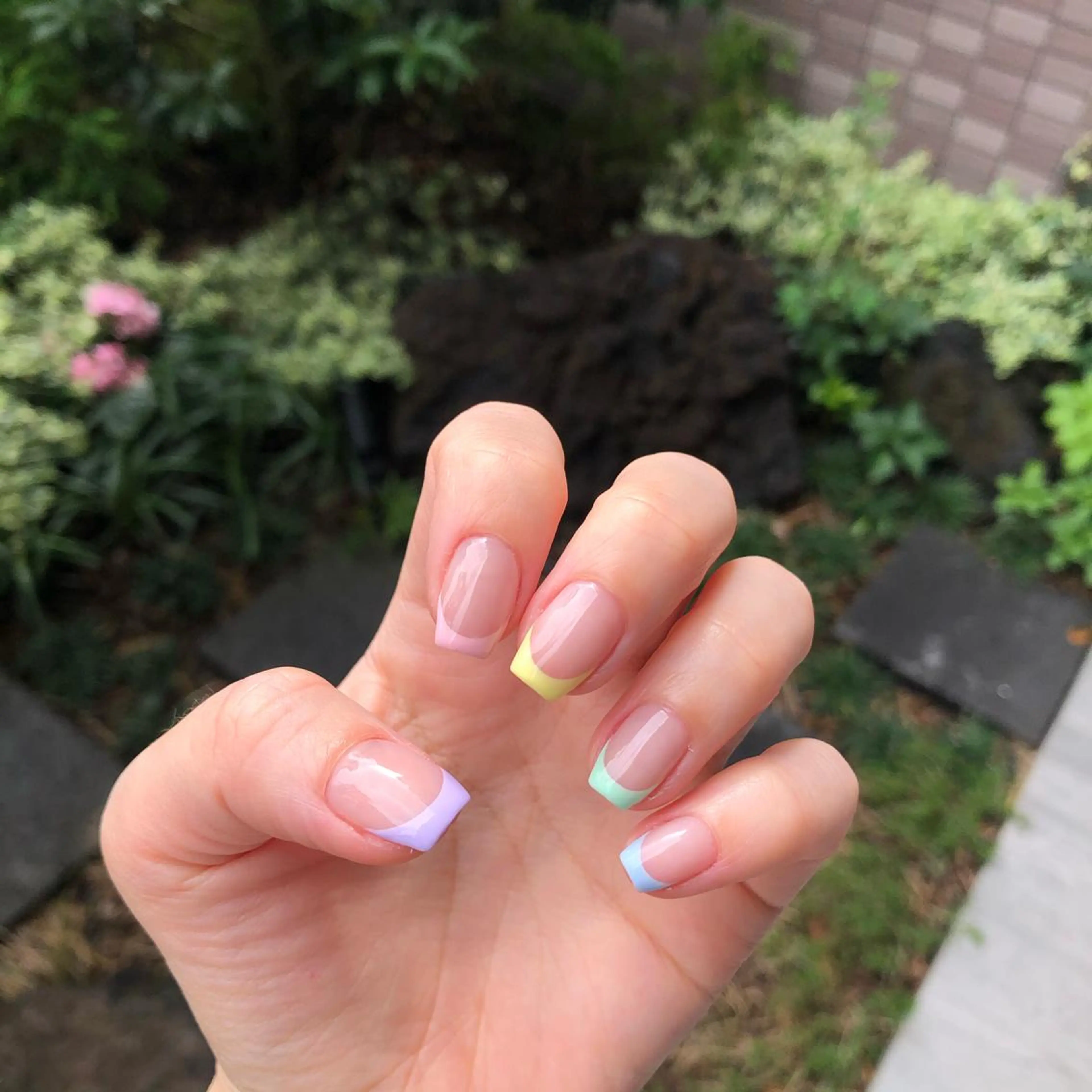 ネイル クリアネイル フレンチネイル 黒葛原 めぐみのネイルデザイン