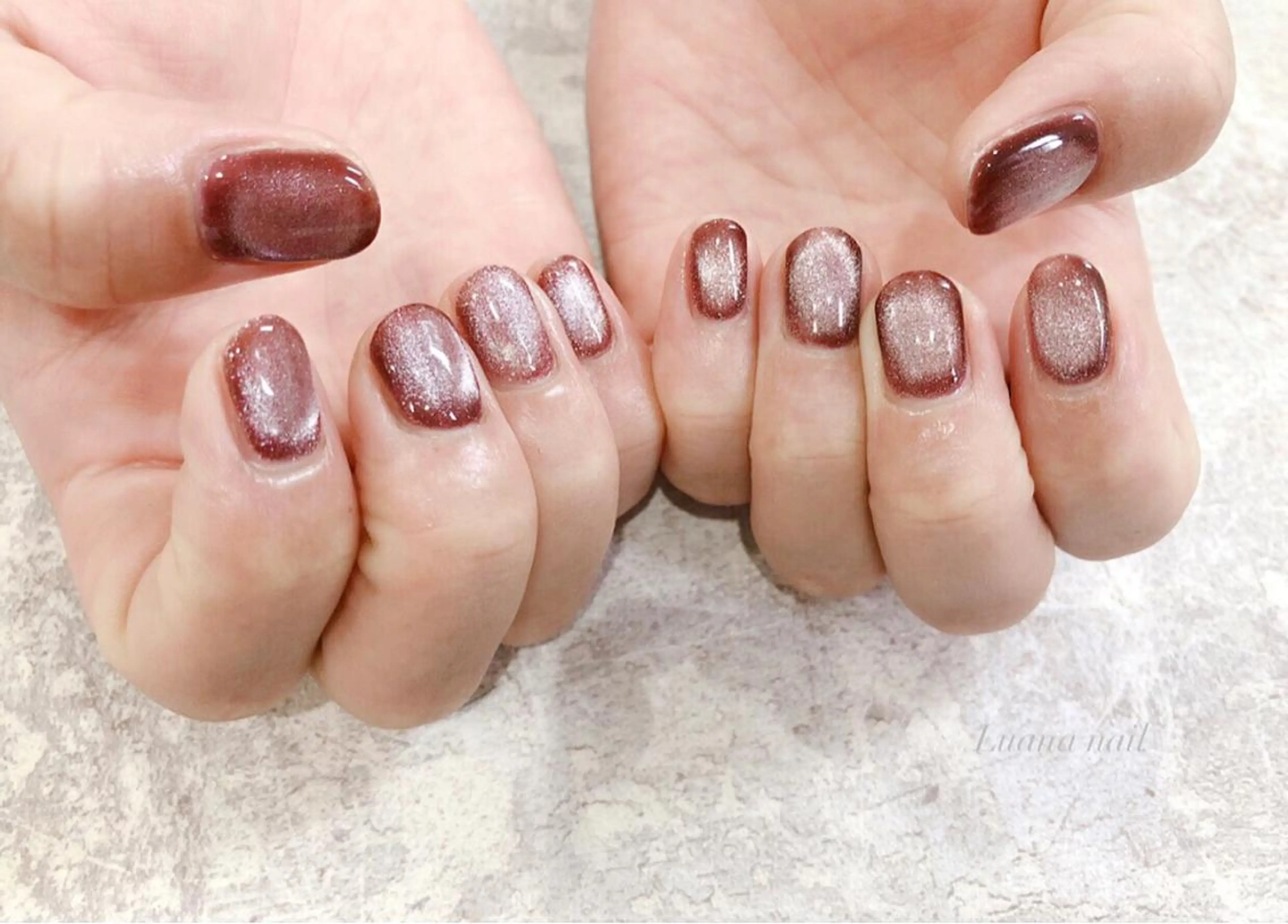 ショート キッズ ネイル ジェルネイル マグネットネイル ワンカラーネイル パラジェル Luana nail (ルアナネイル)のネイルデザイン