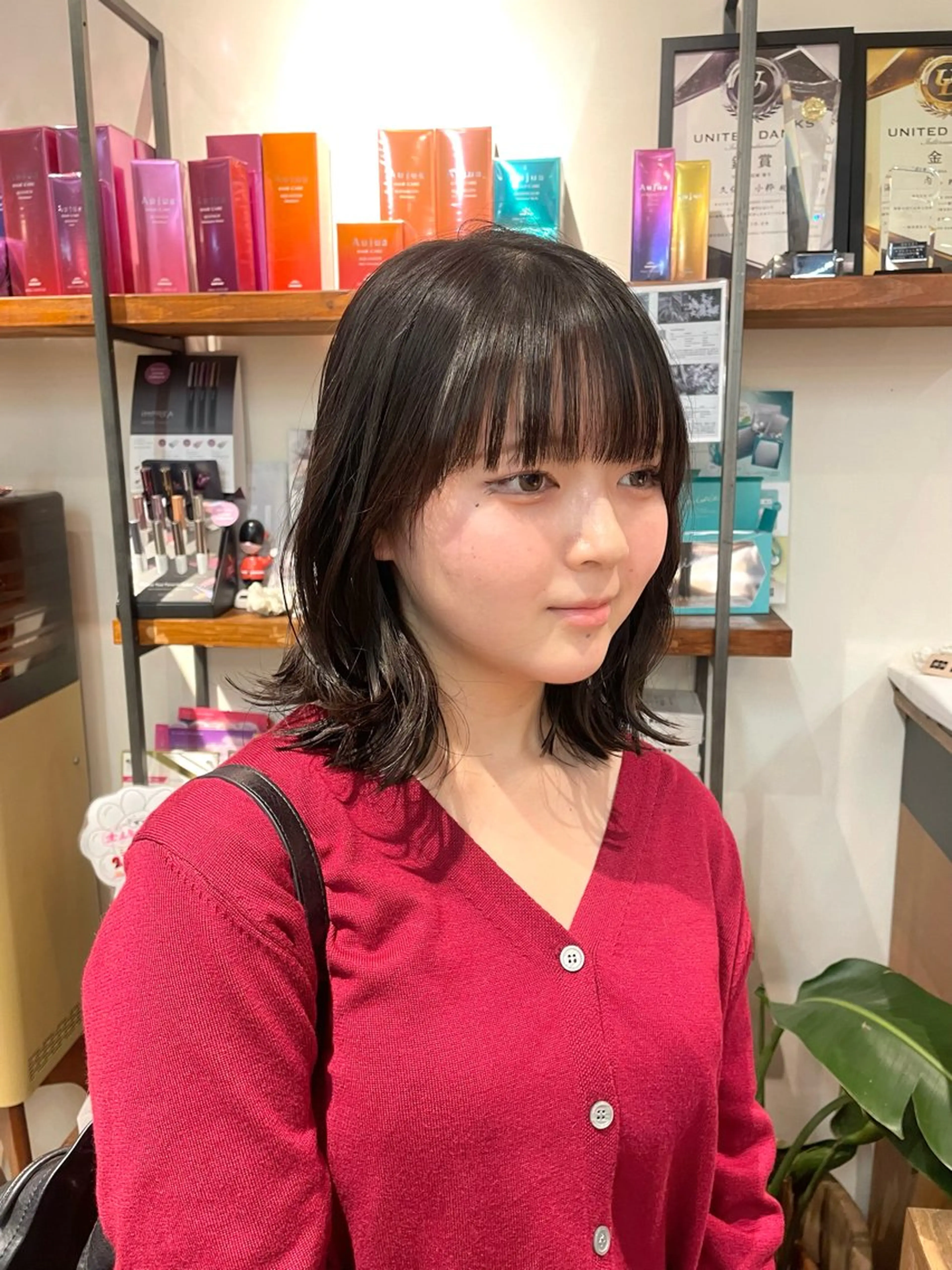 ミディアム パーマ カット 縮毛矯正 このみ/髪質改善 /ヘアアレンジ🫧のヘアスタイル