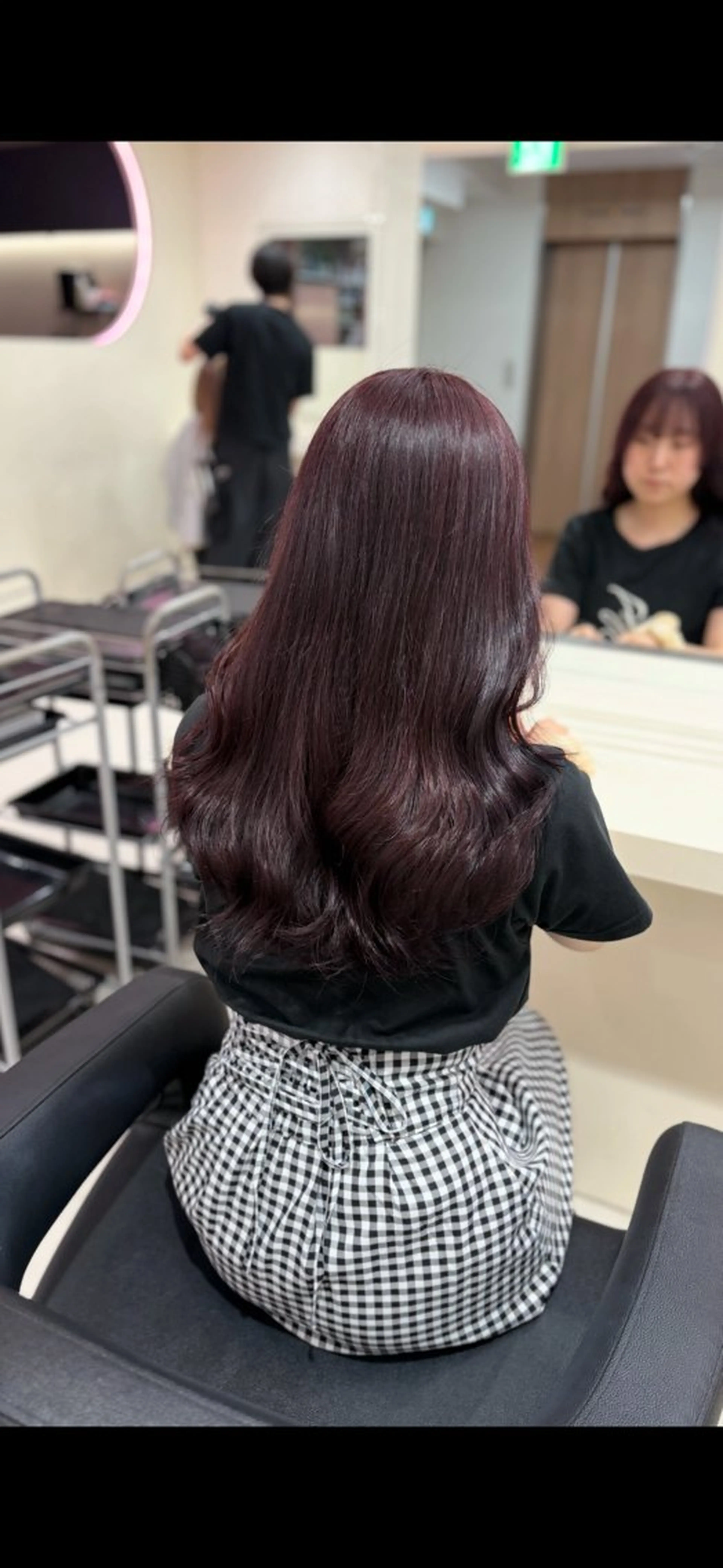 ロング ヘアカラー トリートメント ヘアセット 💗暖色カラー💗 ツヤ髪💗Mayaのヘアスタイル