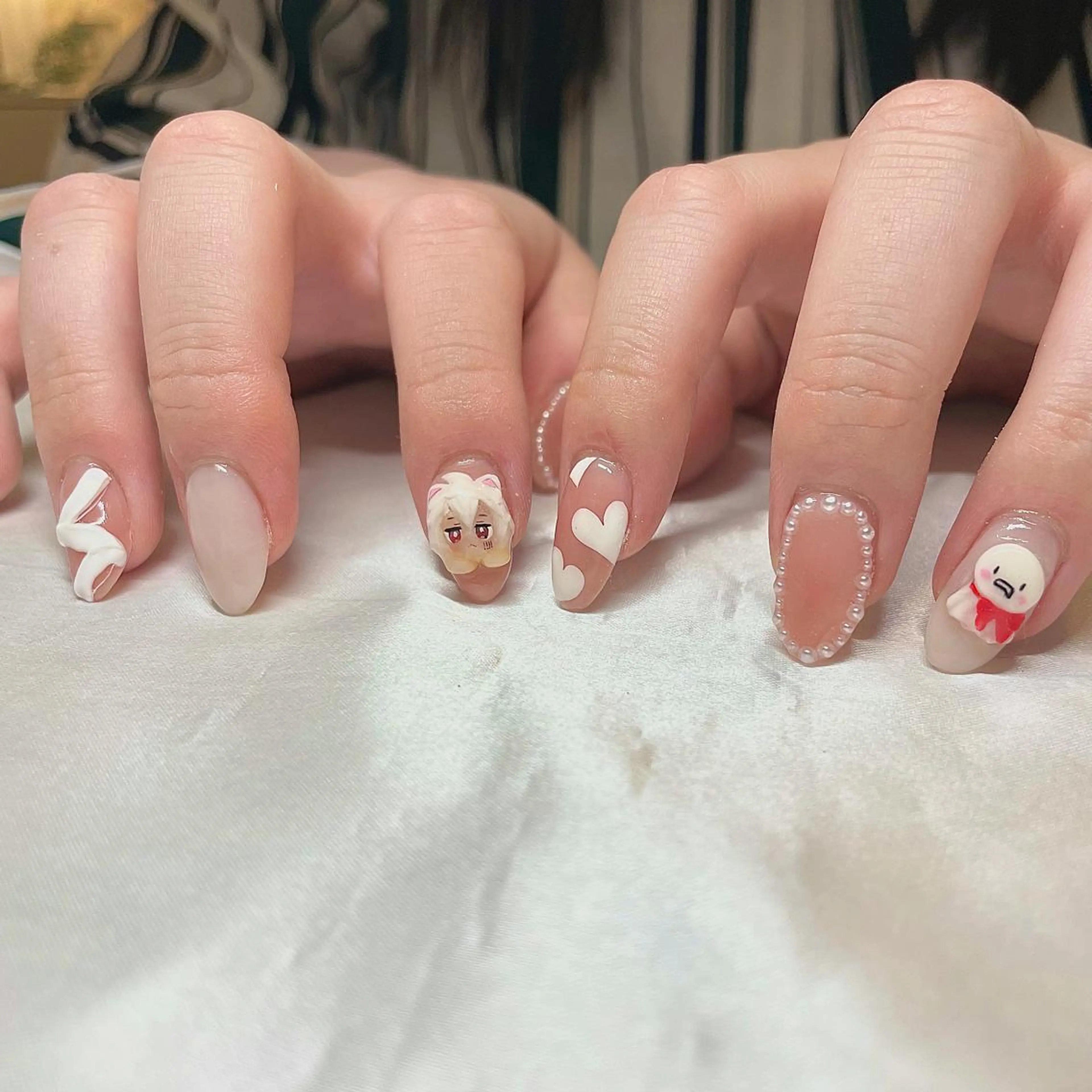 セミロング カラー パーマ ヘアアレンジ メンズ キッズ ネイル マツエク・マツパ アートネイル nail&eye Aoのマツエク・マツパデザイン