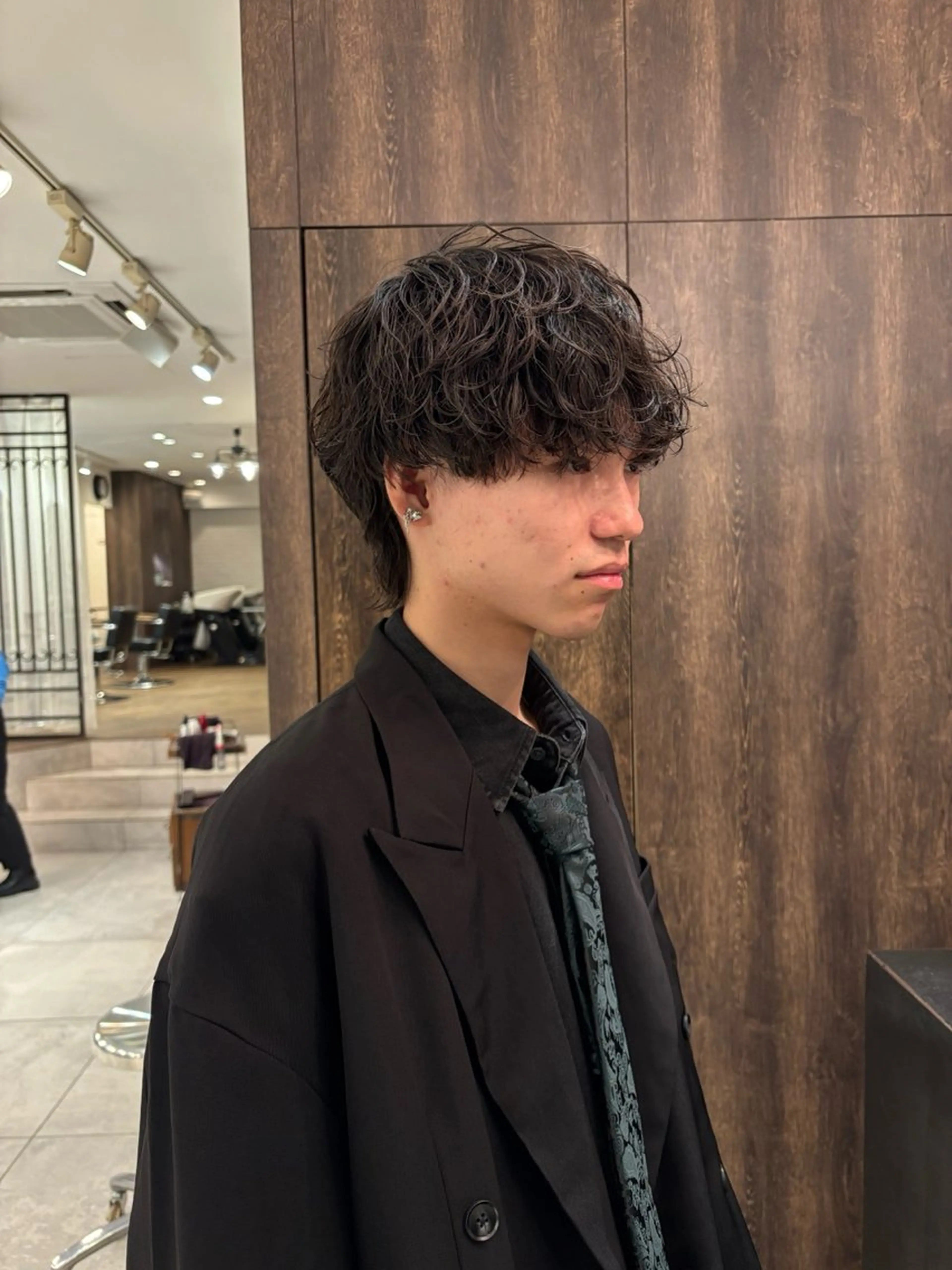 メンズ メンズパーマ カット パーマ メンズパーマ/ 上原琉介のヘアスタイル